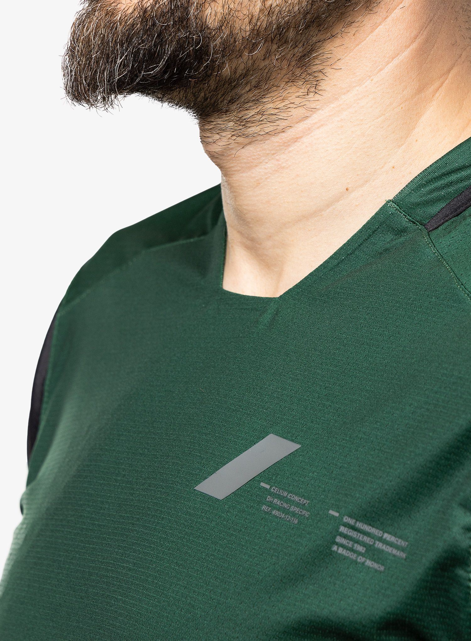 Велофутболка 100% Celium - forest green/black