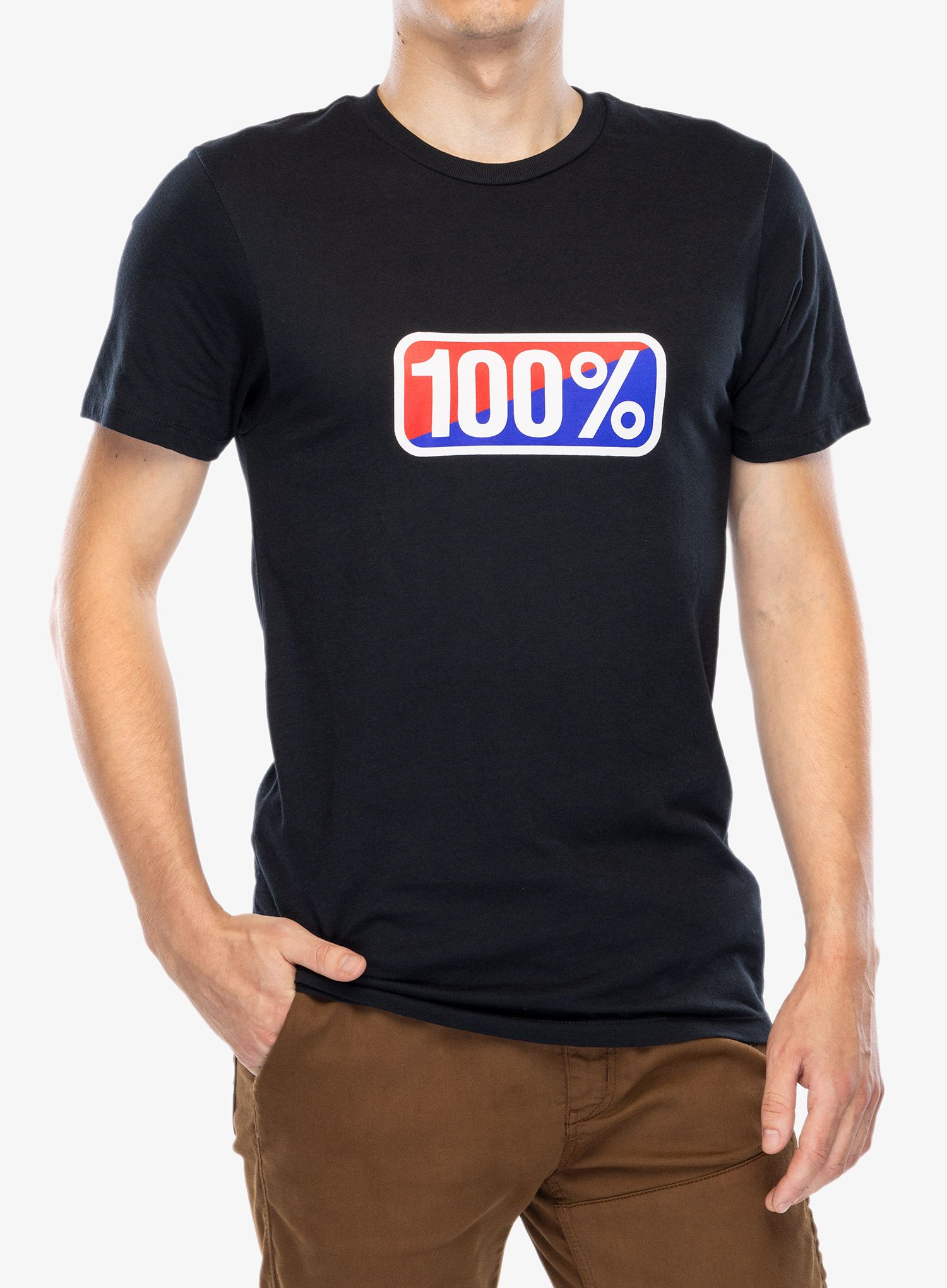 Футболка з принтом 100% Classic SS - black