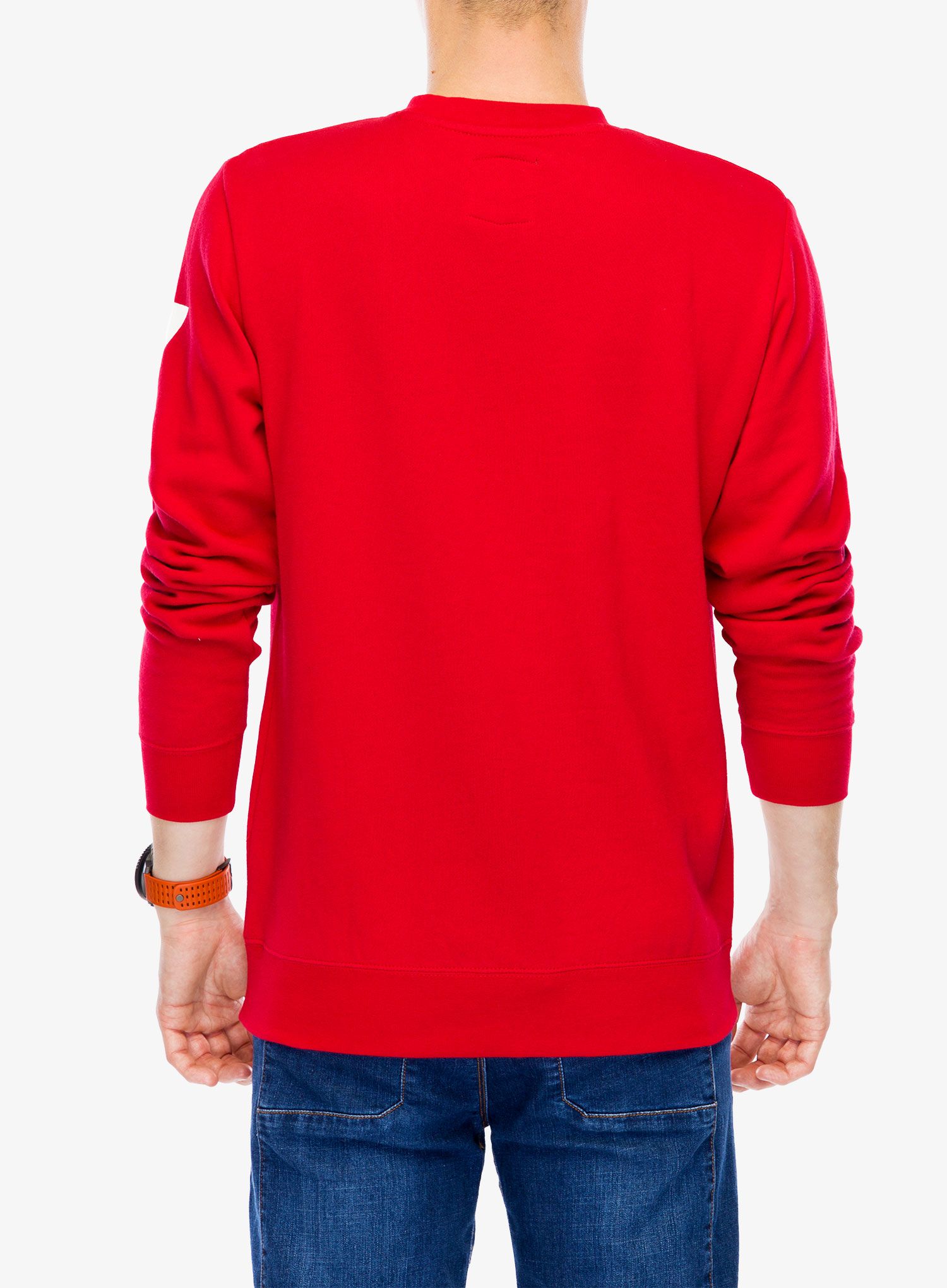 Кофта 100% Icon Pullover Crewneck Fleece Sweatshirt - deep red