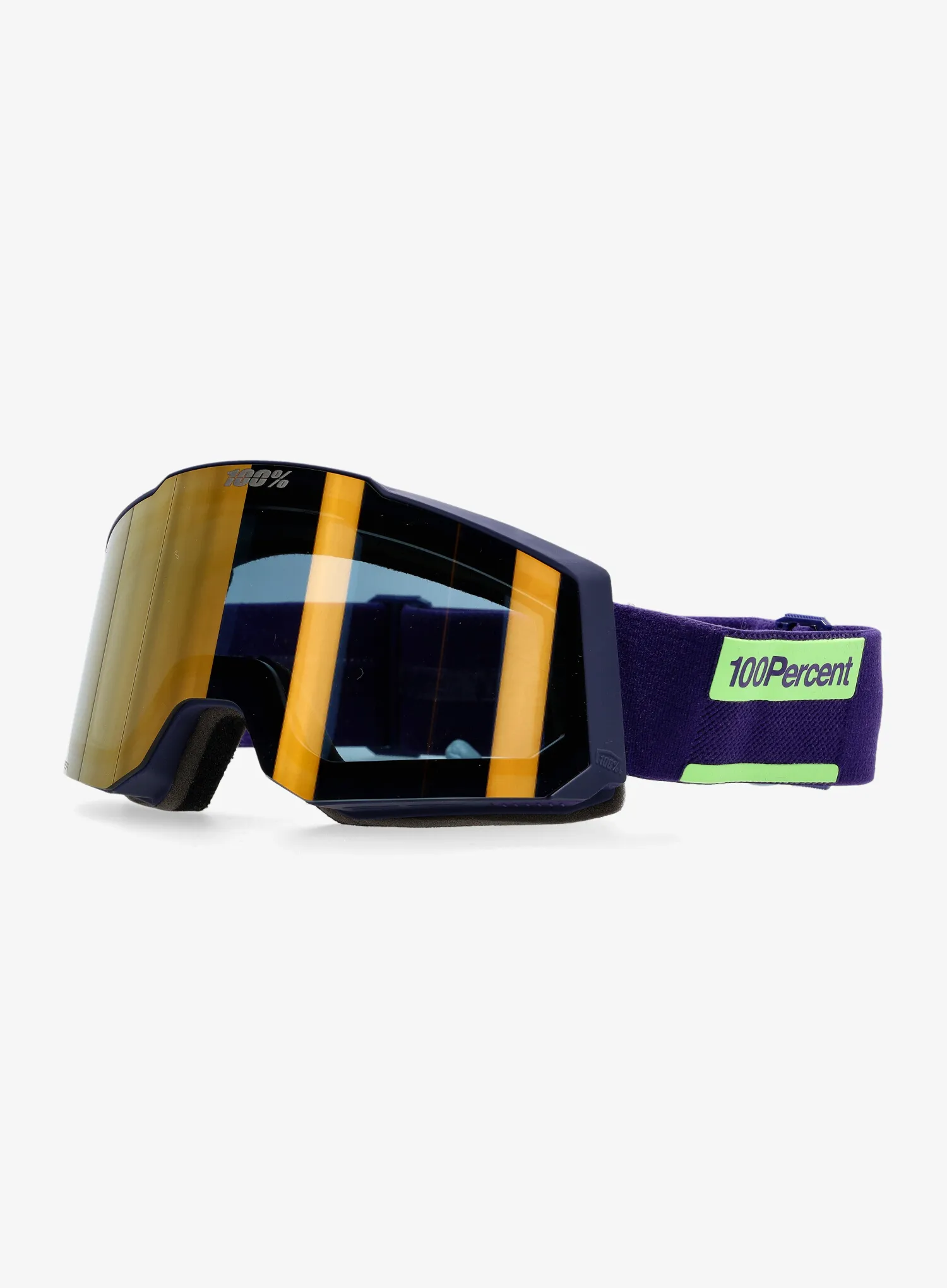 Окуляри лижні 100% Snowcraft Hiper S - eggplant/mirror green lens