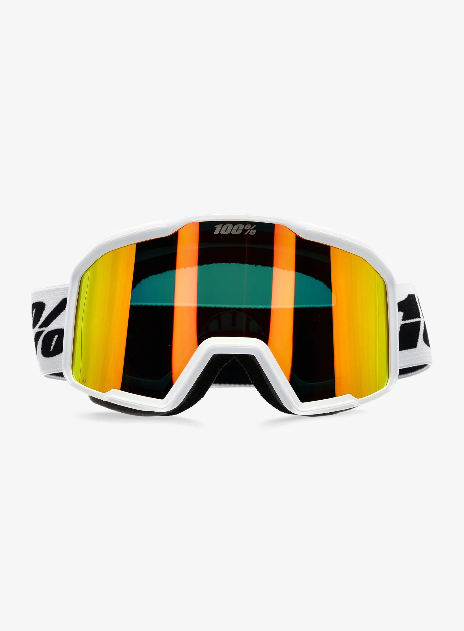 Окуляри лижні 100% Valnor - white/mirror red lens