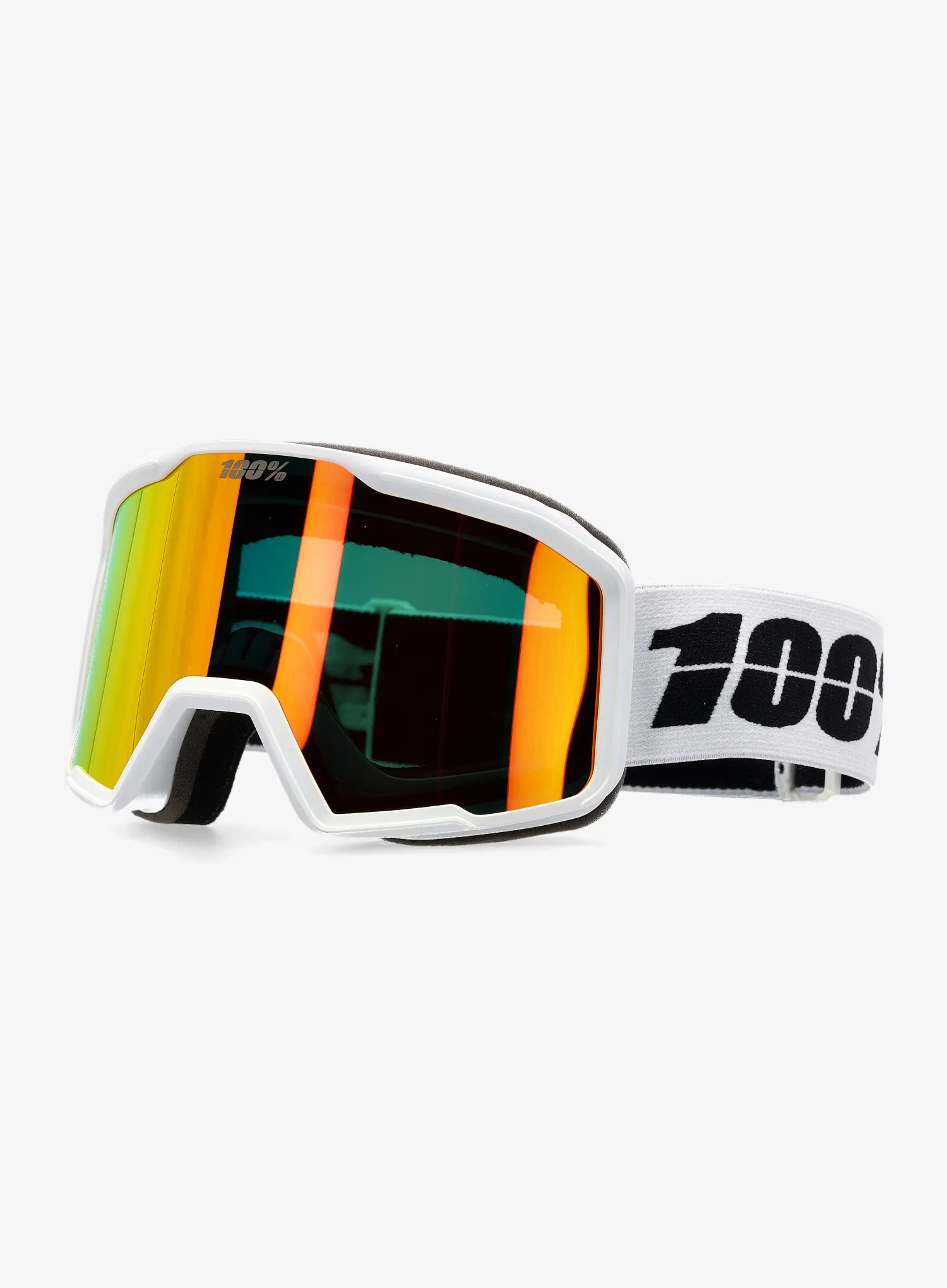 Окуляри лижні 100% Valnor - white/mirror red lens