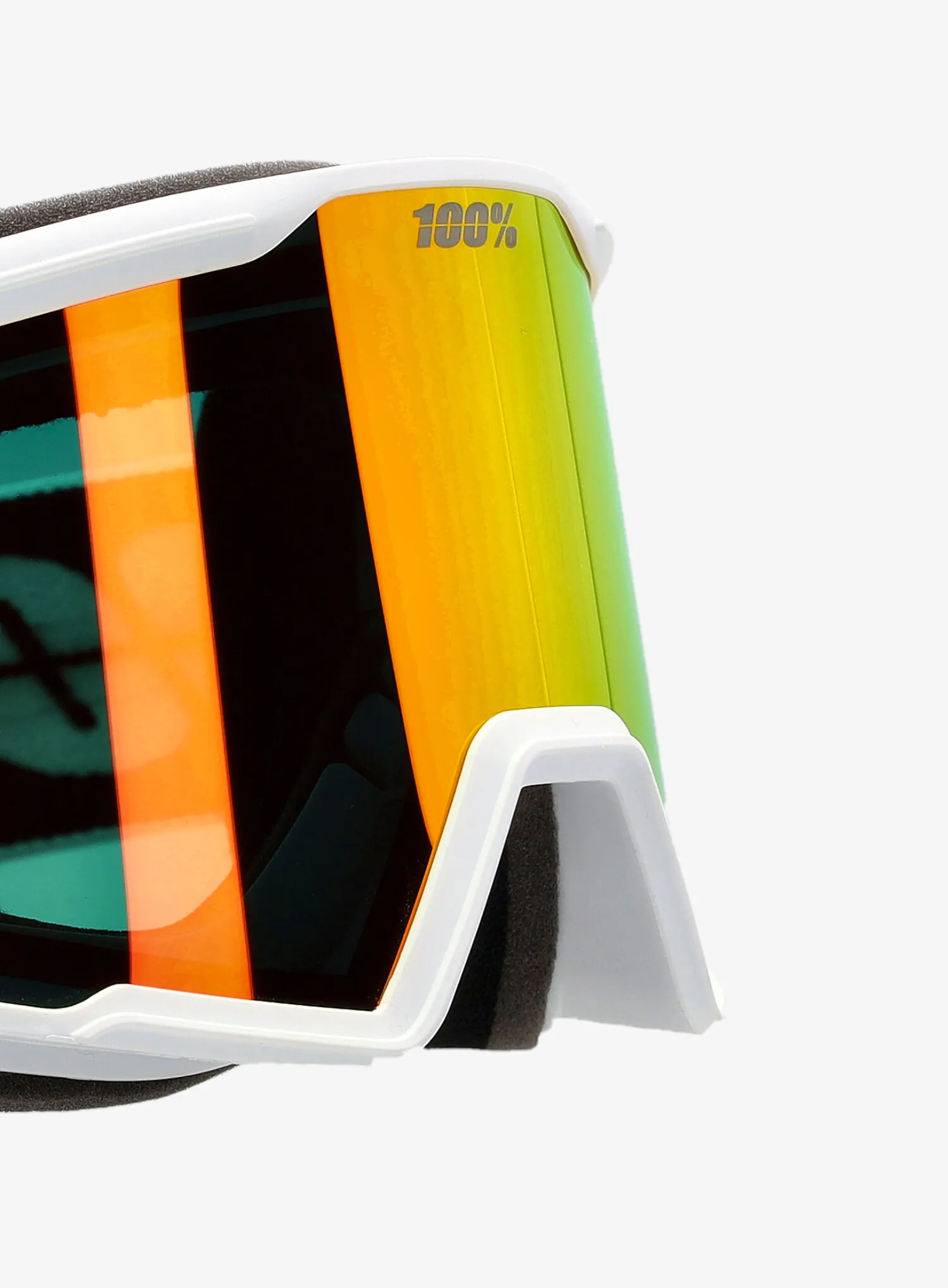 Окуляри лижні 100% Valnor - white/mirror red lens