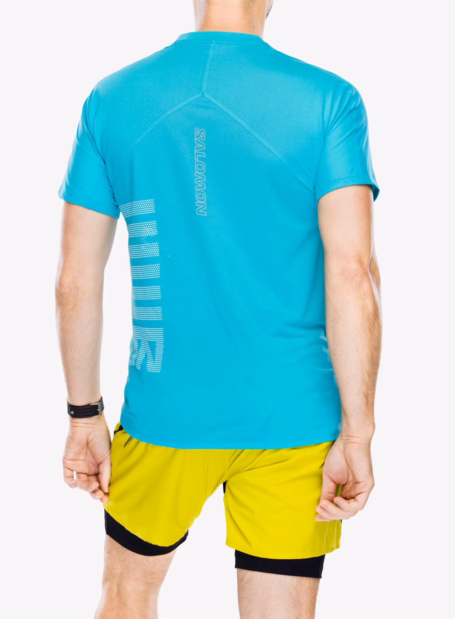 Швидковисихаюча футболка Salomon Sense Aero S/S GFX - peacock