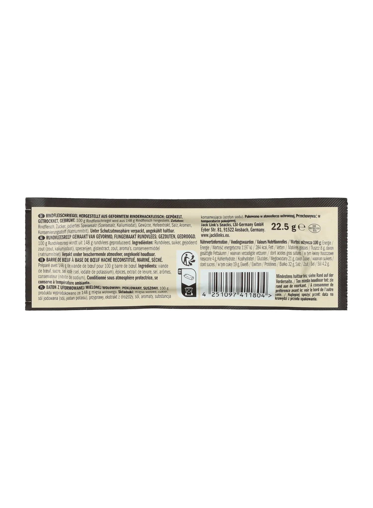 В'ялена яловичина Jack Link's Beef Protein Bar Original 22,5 g