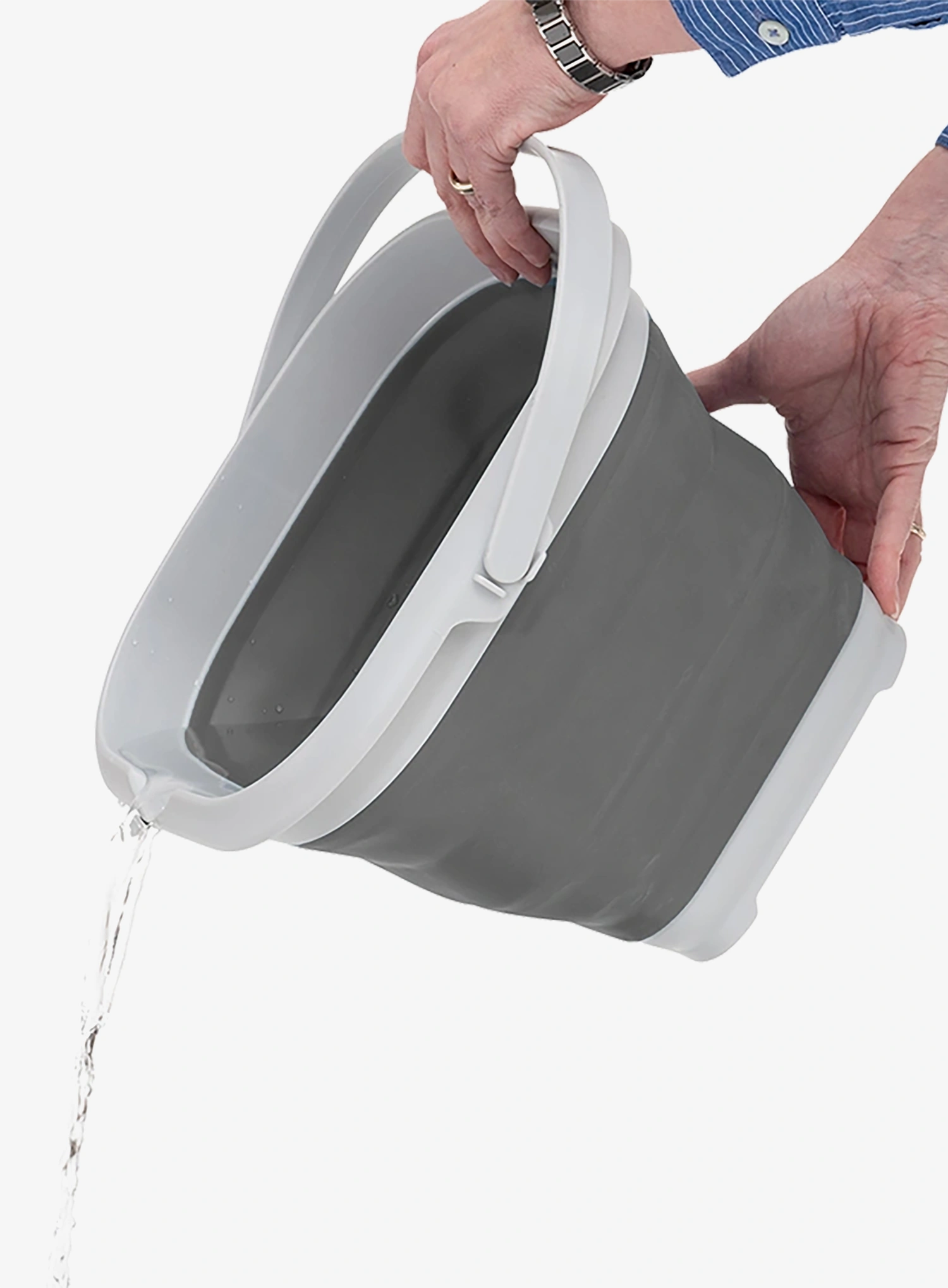 Відеречко Outwell Collaps Bucket Square w/lid - grey mist