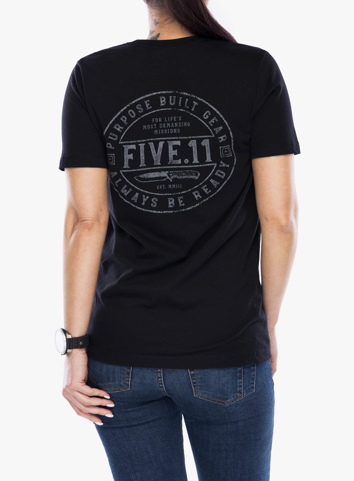 Футболка з принтом жіноча 5.11 Camp Knife Tee - black