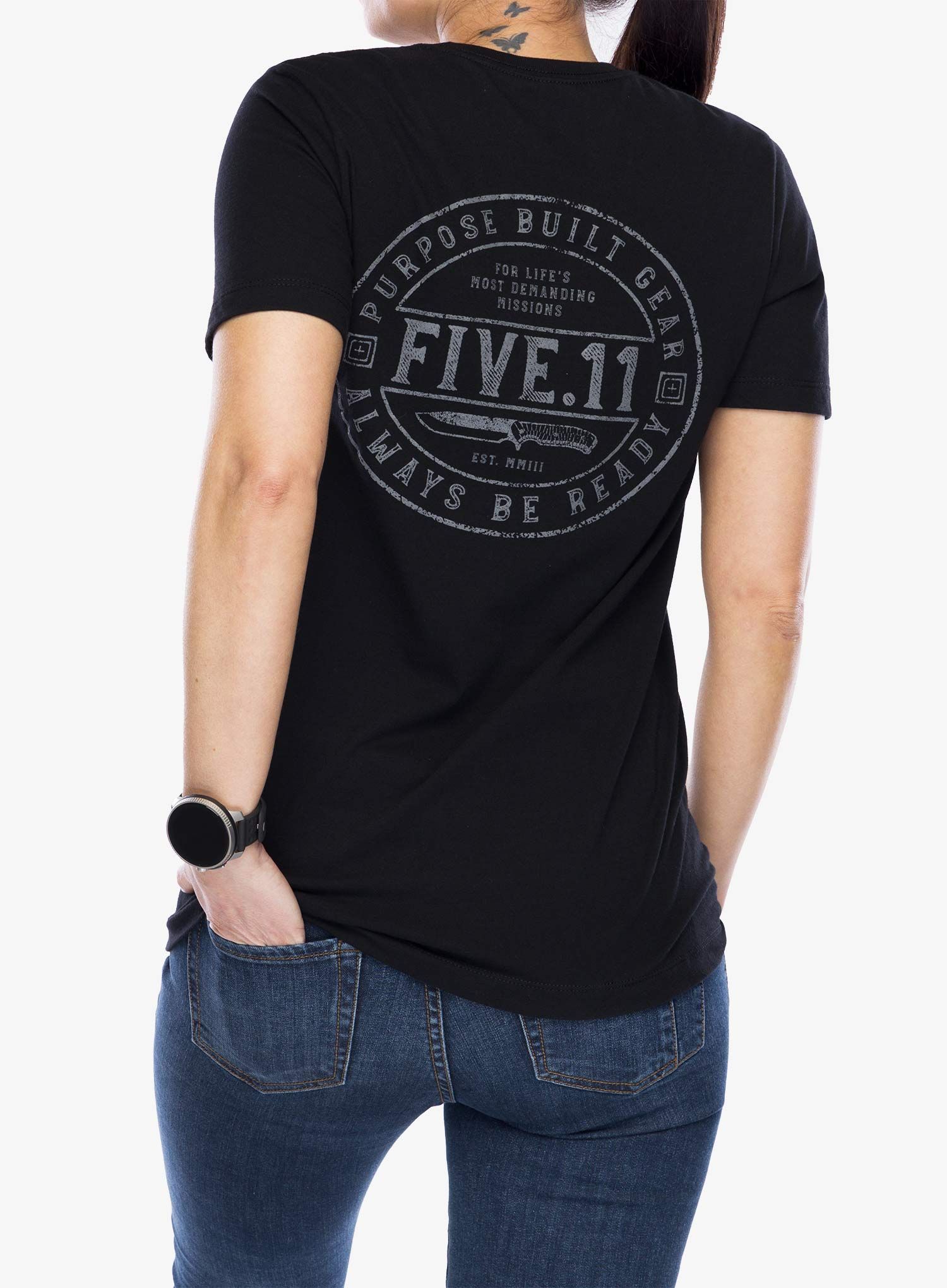 Футболка з принтом жіноча 5.11 Camp Knife Tee - black