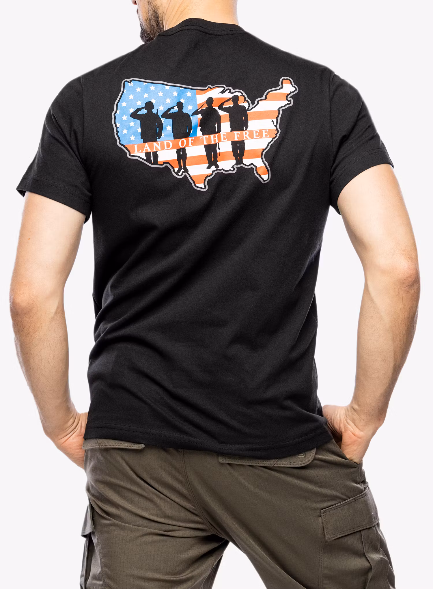 Футболка бавовняна 5.11 Land Of The Free S/S Tee - black