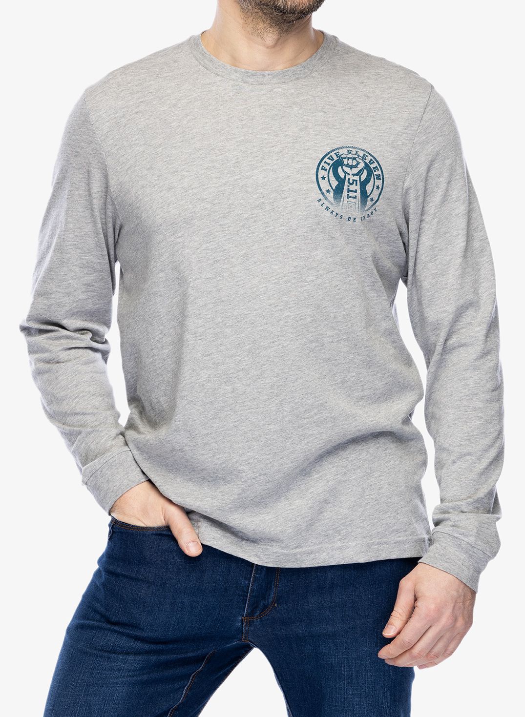 Кофта 5.11 PT-R Kettle Power L/S - heather grey