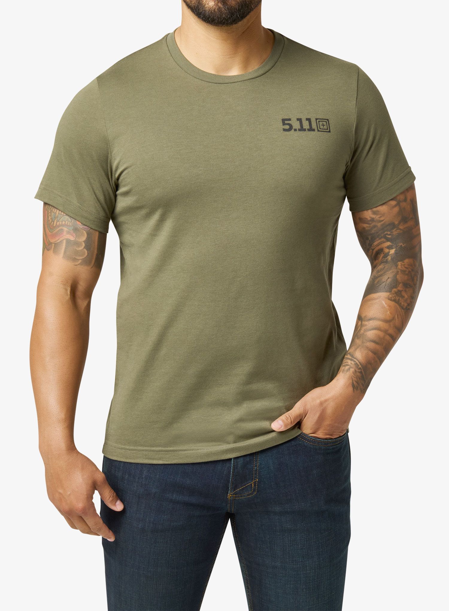 Футболка з принтом 5.11 Trust In Training S/S Tee - ranger green