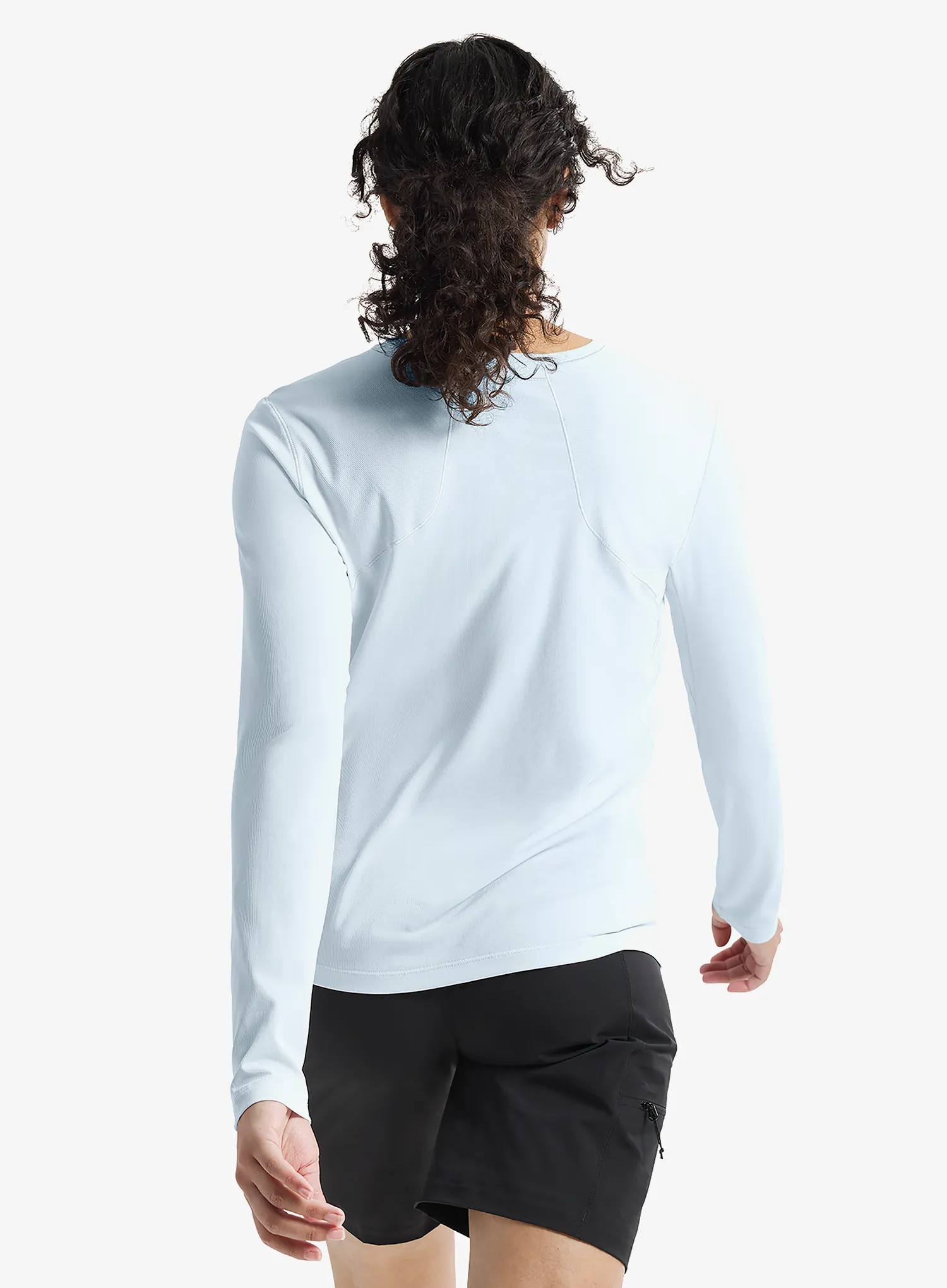 Кофта для бігу жіноча Arcteryx Sunna Crew LS - alpine blue
