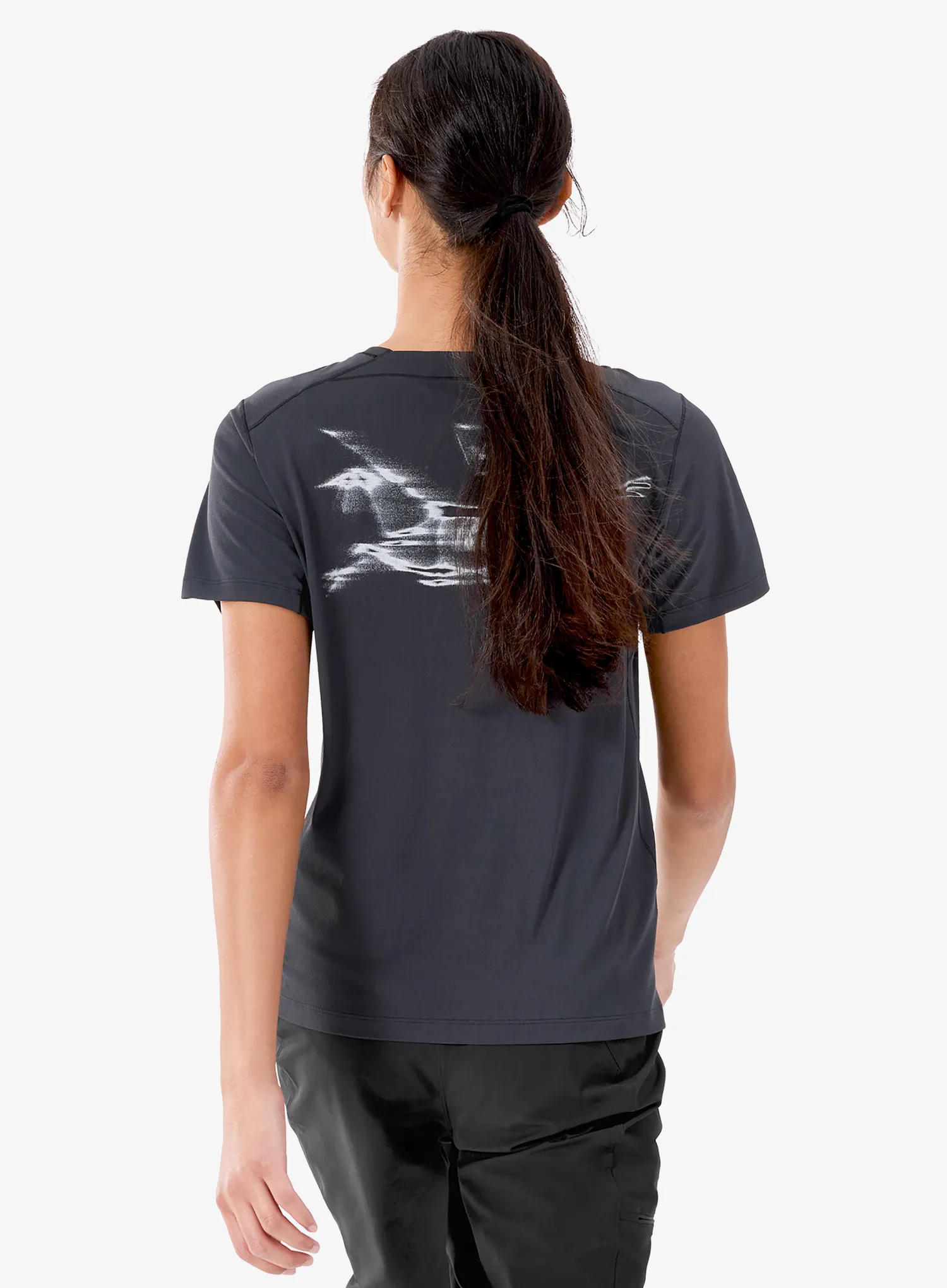 Футболка з принтом жіноча Arcteryx Sunna Speed Bird Crew SS - black