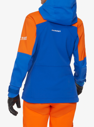 Куртка для гір жіноча Mammut Eiger Nordwand Pro SO Hooded Jacket - eiger blue/eiger orng