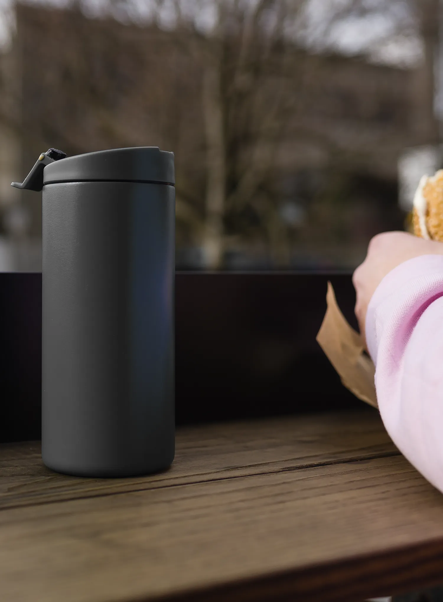 Термочашка MiiR Flip Traveler 12 oz (355 ml) - basal gray