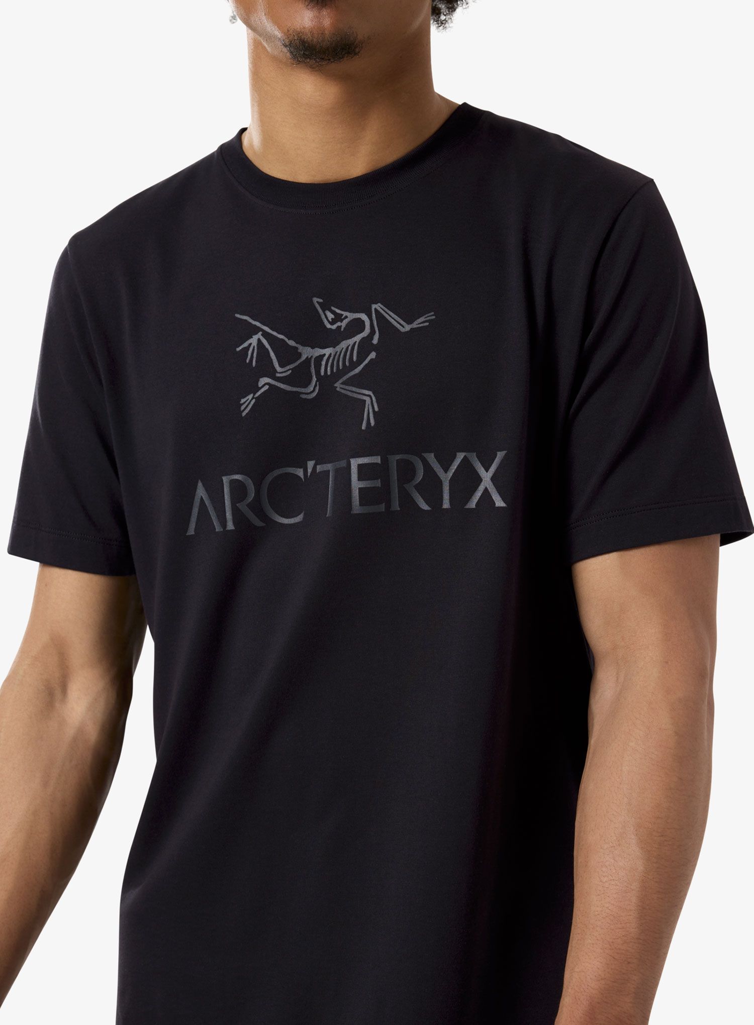 Футболка з принтом Arcteryx ArcWord Logo Shirt SS - black