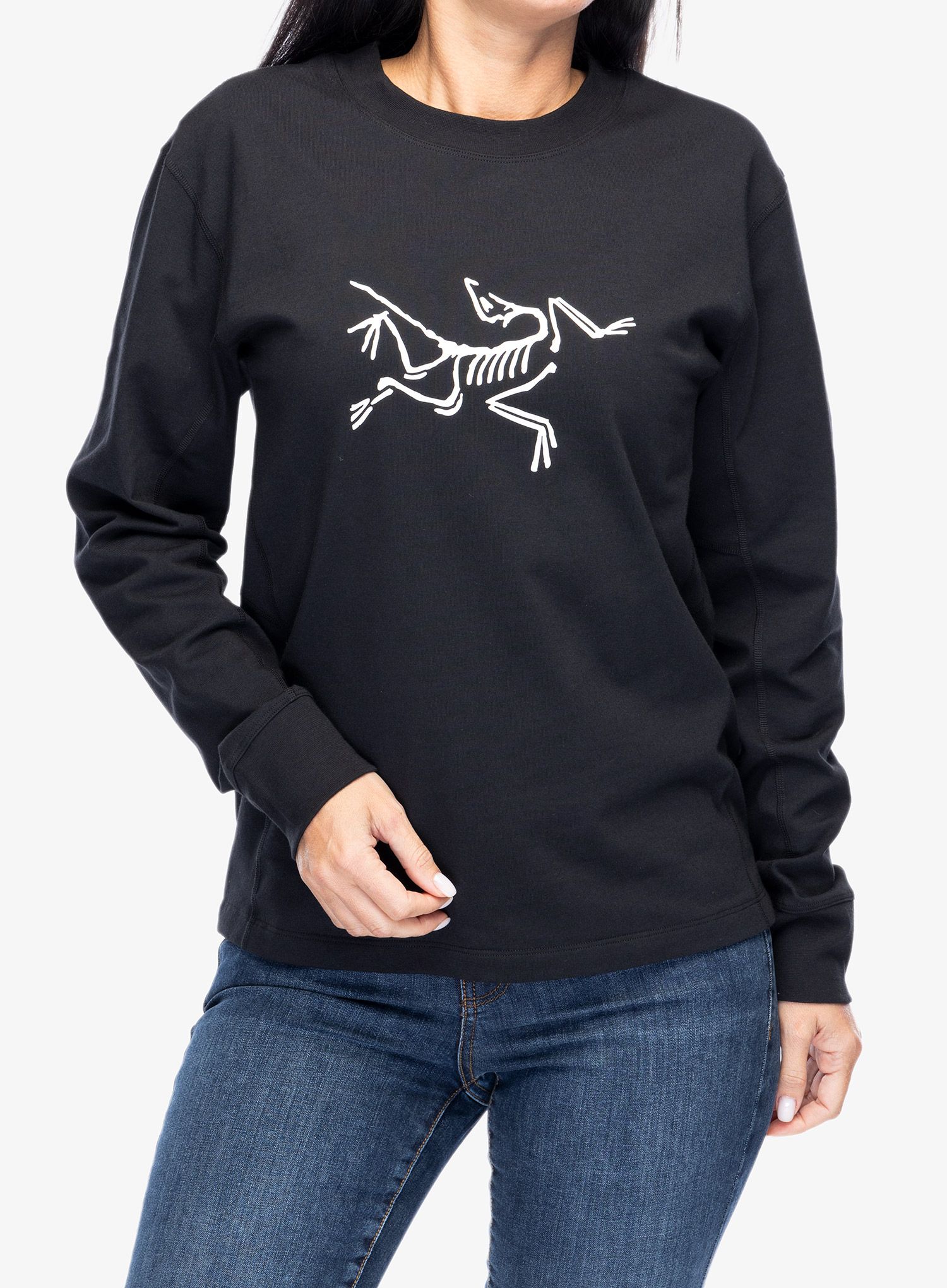 Лонгслів жіночий Arcteryx Archaeopteryx Logo LS - black