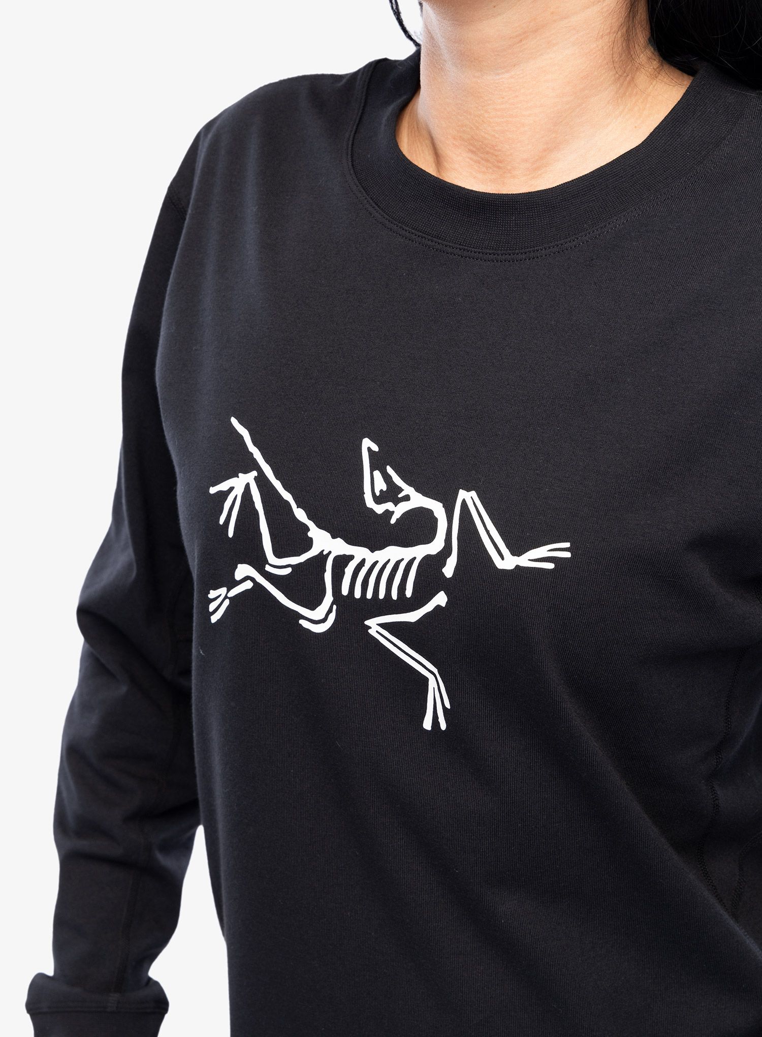 Лонгслів жіночий Arcteryx Archaeopteryx Logo LS - black
