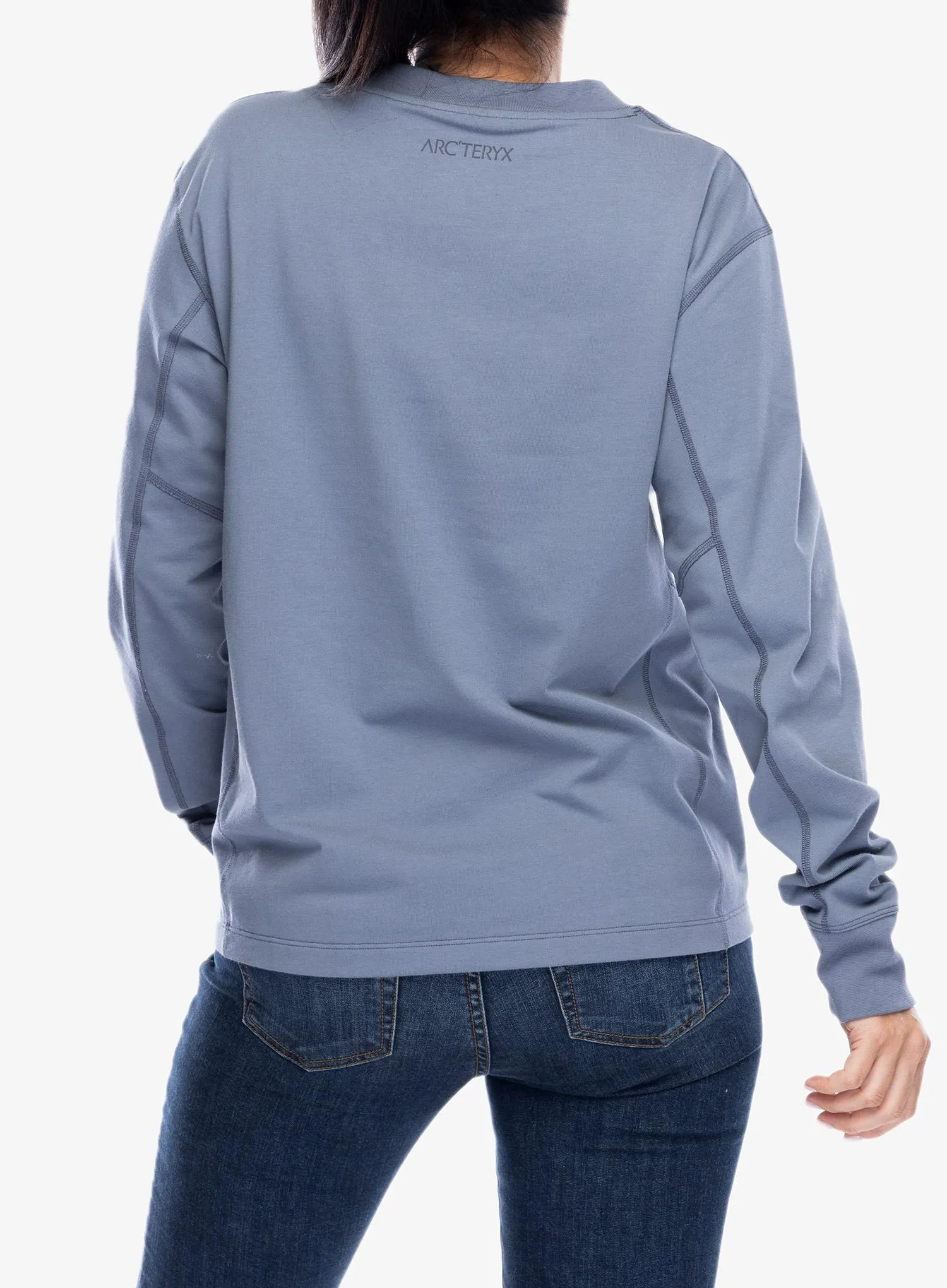 Лонгслів жіночий Arcteryx Archaeopteryx Logo LS - stratus/dk stratus