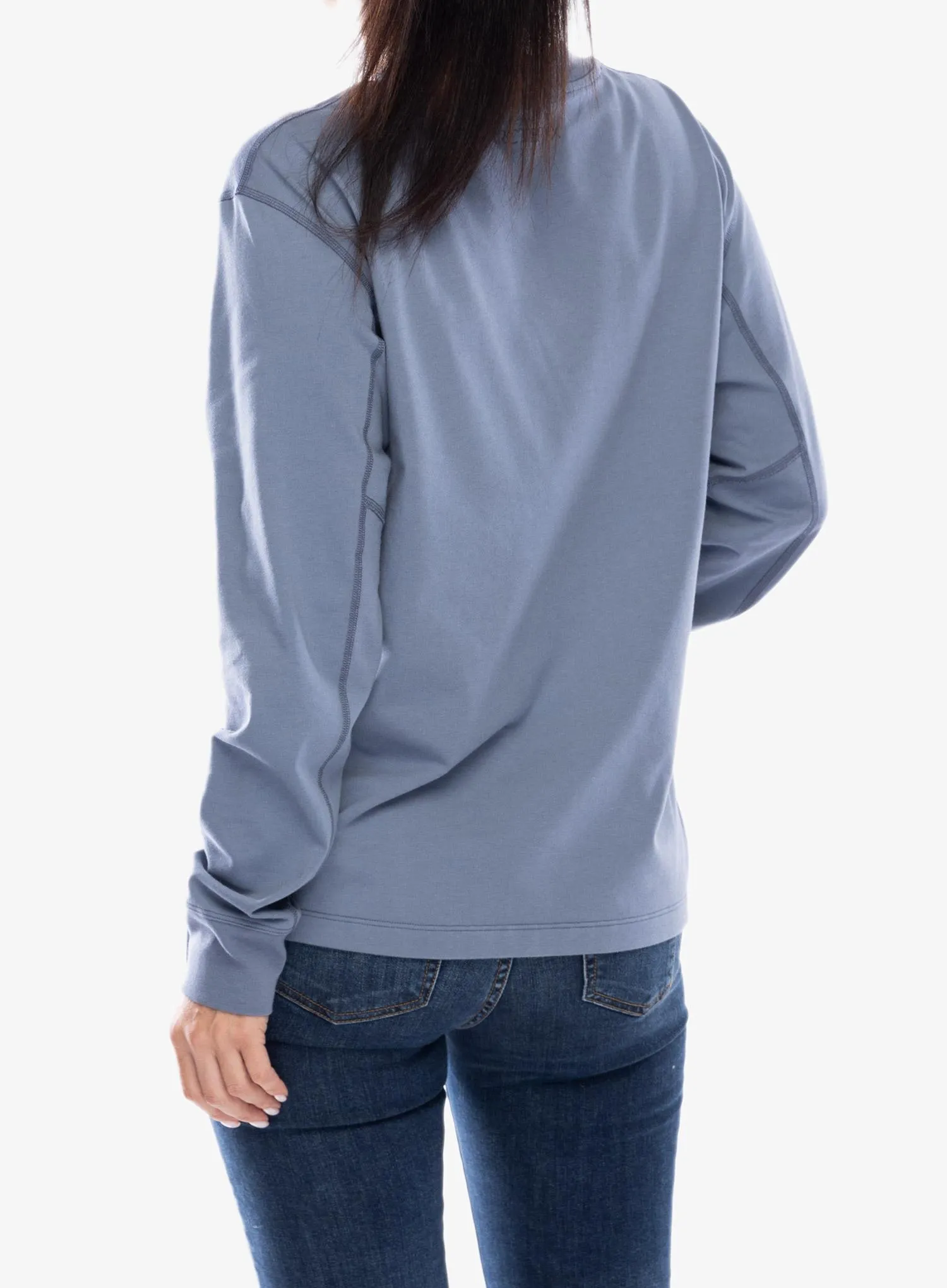 Лонгслів жіночий Arcteryx Archaeopteryx Logo LS - stratus/dk stratus