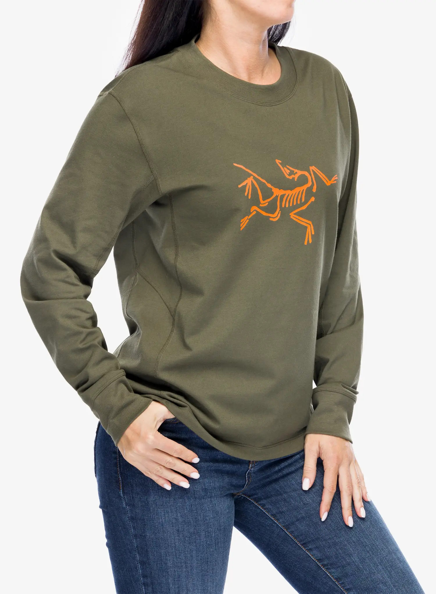 Лонгслів жіночий Arcteryx Archaeopteryx Logo LS - tatsu/solaris