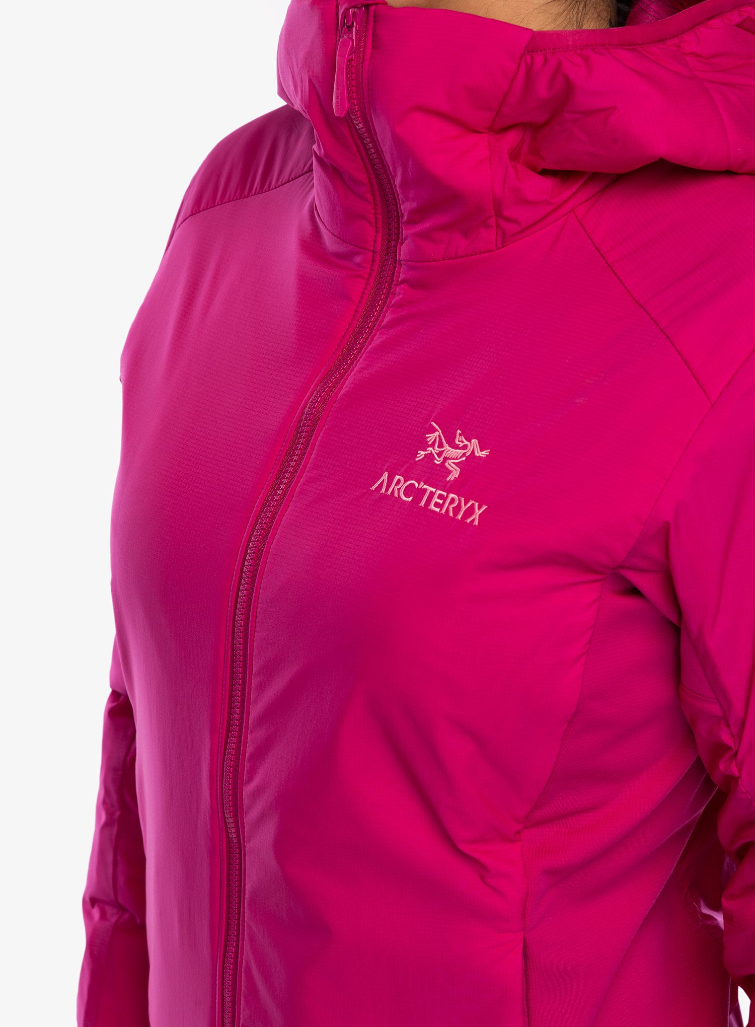 Куртка утеплена жіноча Arcteryx Atom Hoody - amaranthus