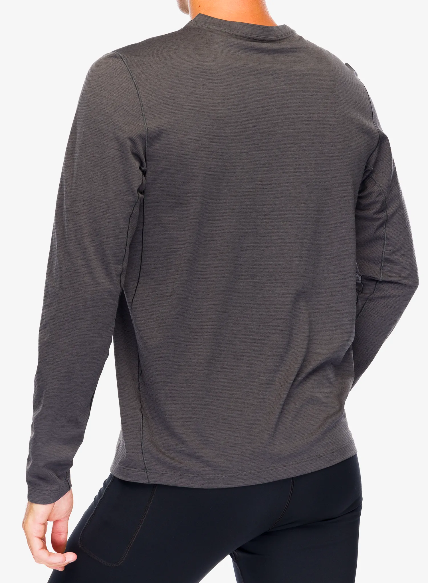Кофта для бігу Arcteryx Cormac Logo LS - black heather/solitude