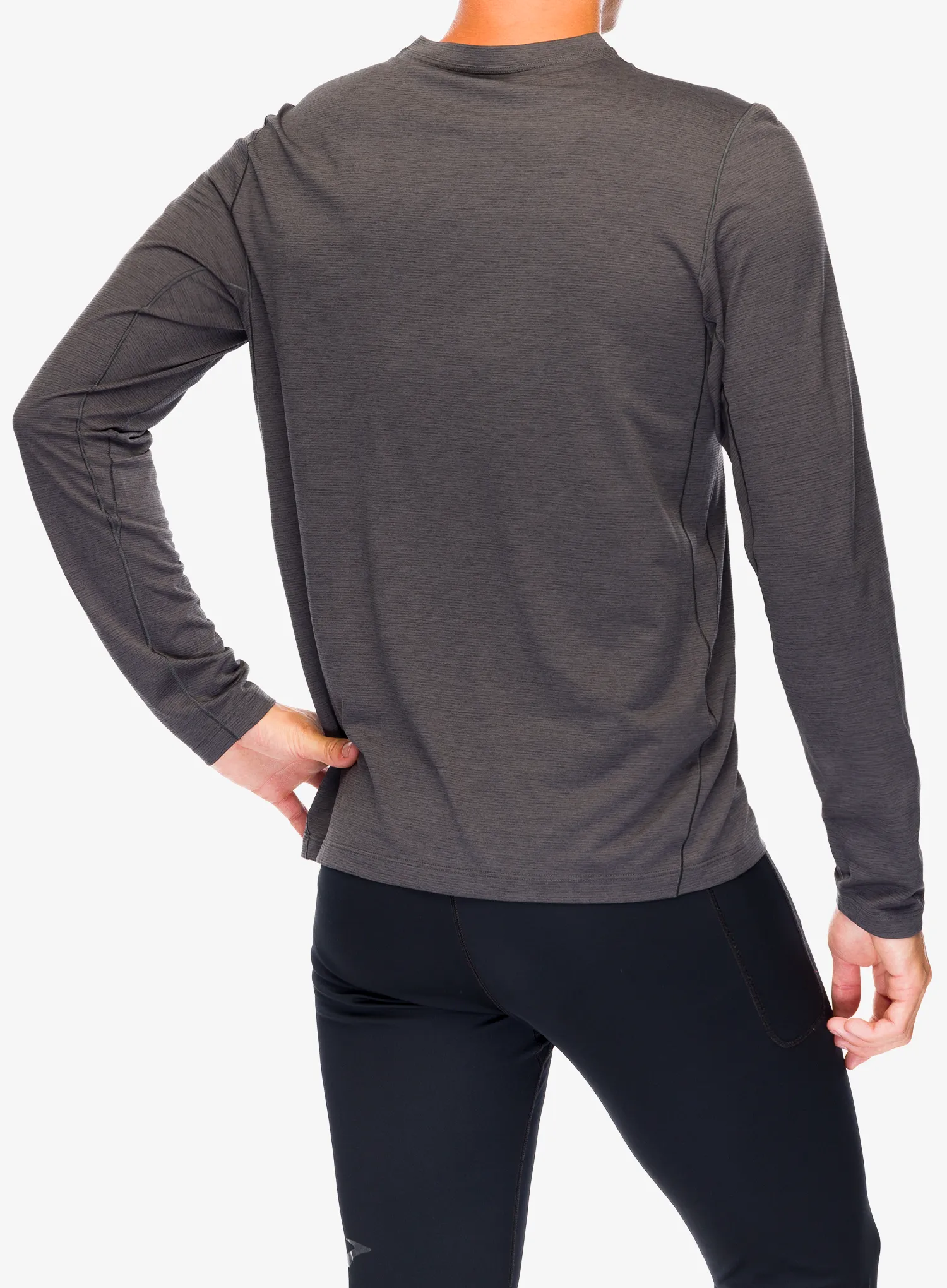 Кофта для бігу Arcteryx Cormac Logo LS - black heather/solitude