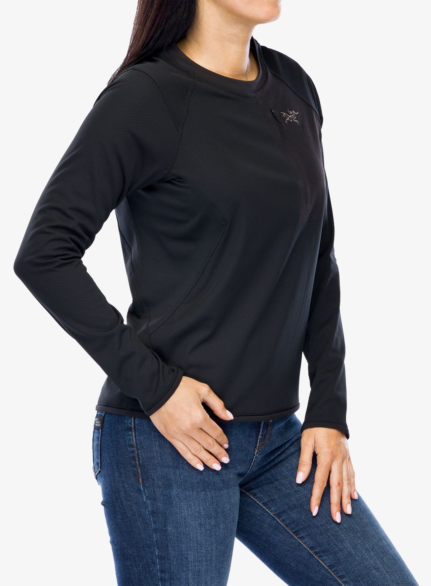 Кофта жіноча Arcteryx Delta Crew Neck Pullover - black