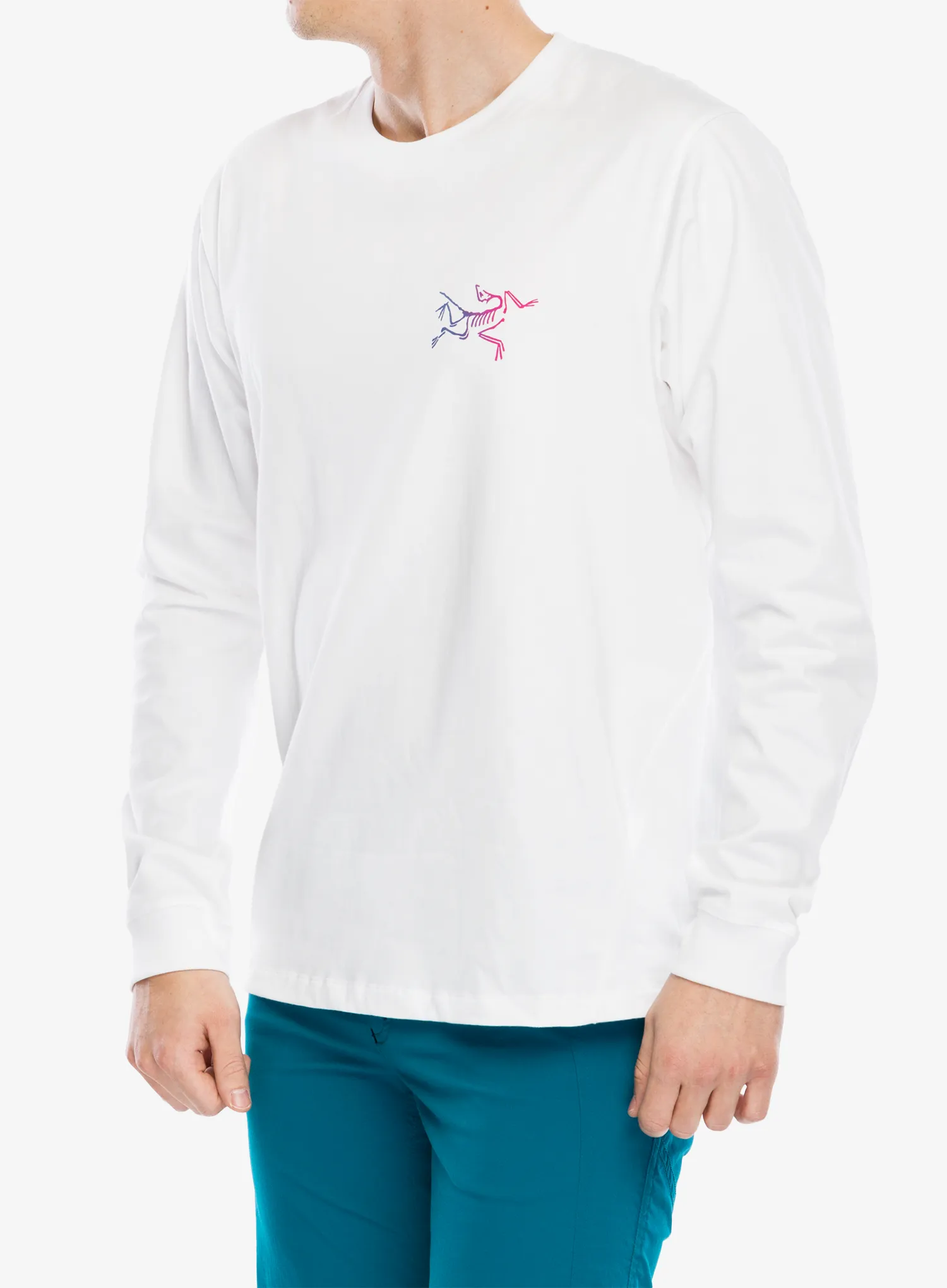 Кофта для скелелазіння Arcteryx Kragg Cotton Heatmap LS - white light/multi