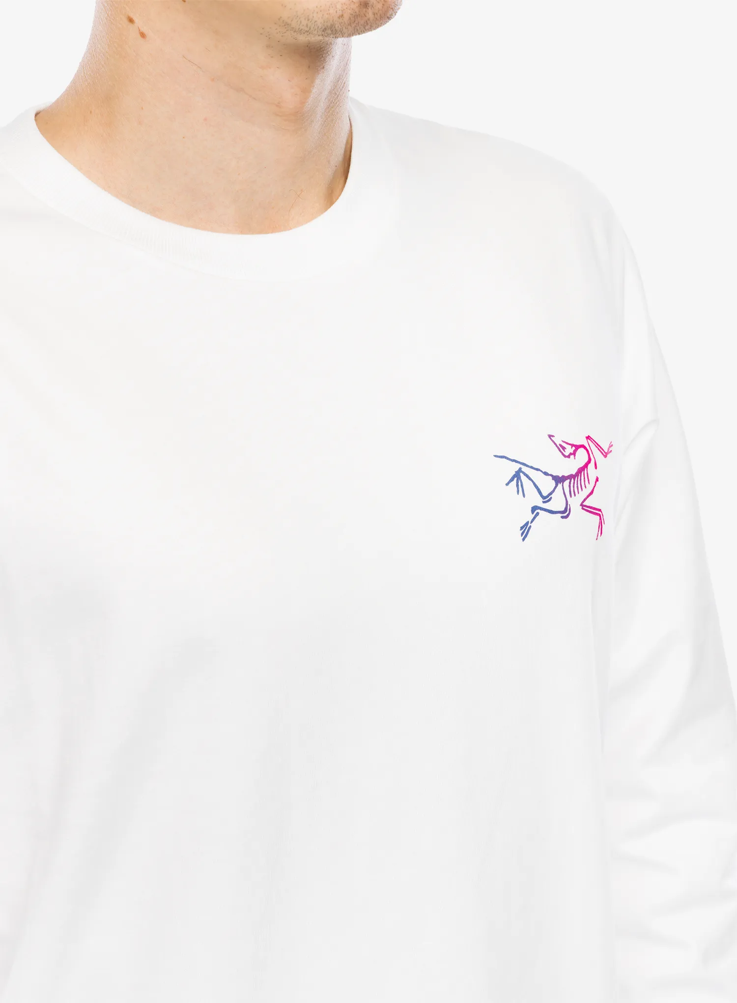 Кофта для скелелазіння Arcteryx Kragg Cotton Heatmap LS - white light/multi