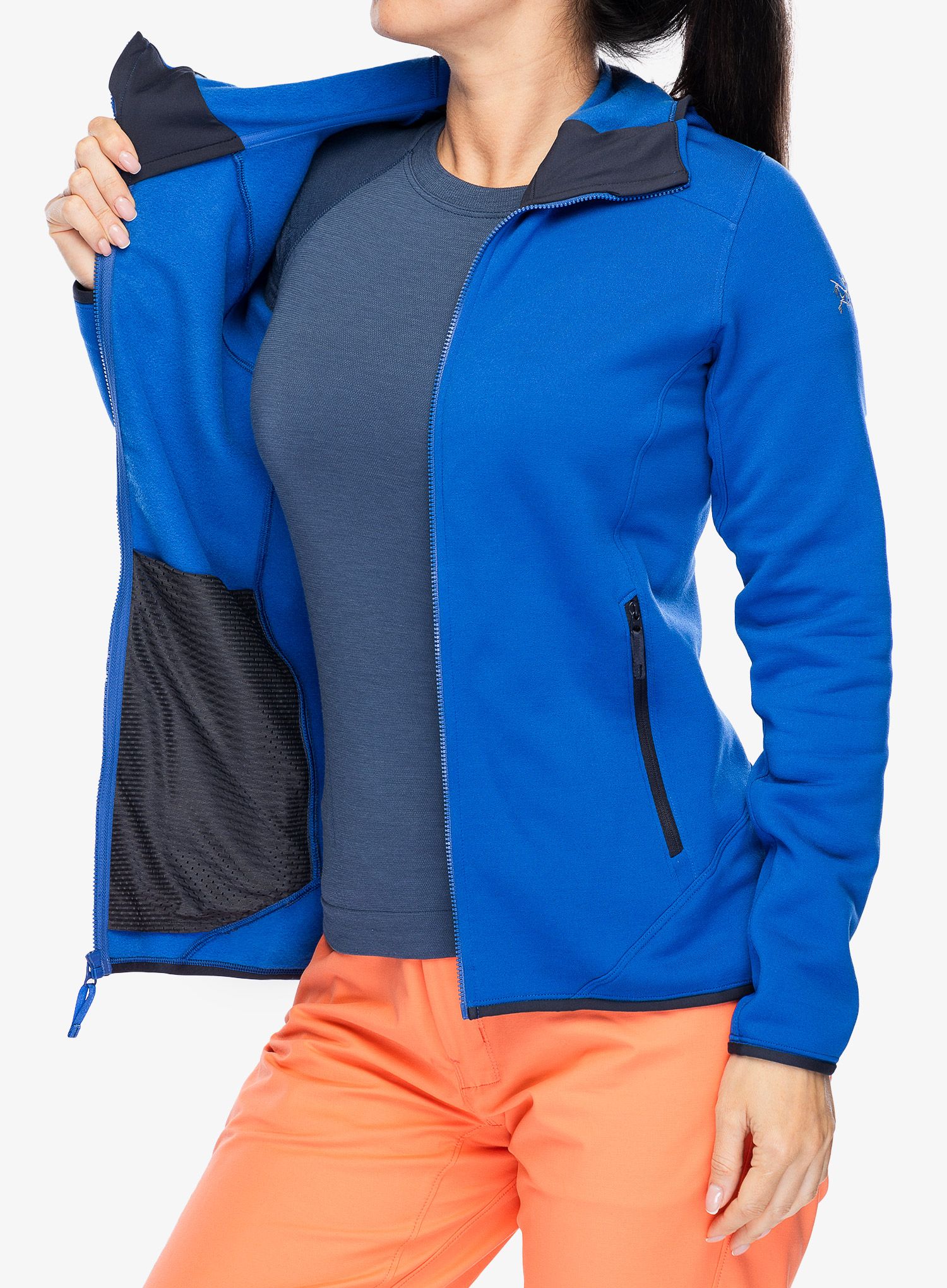 Кофта флісова жіноча Arcteryx Kyanite Hoody - vitality/black sapphire