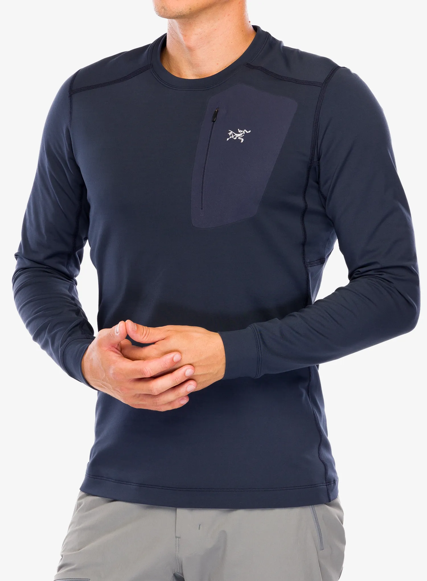 Термокофта Arcteryx Rho LT Crew Neck - black sapphire