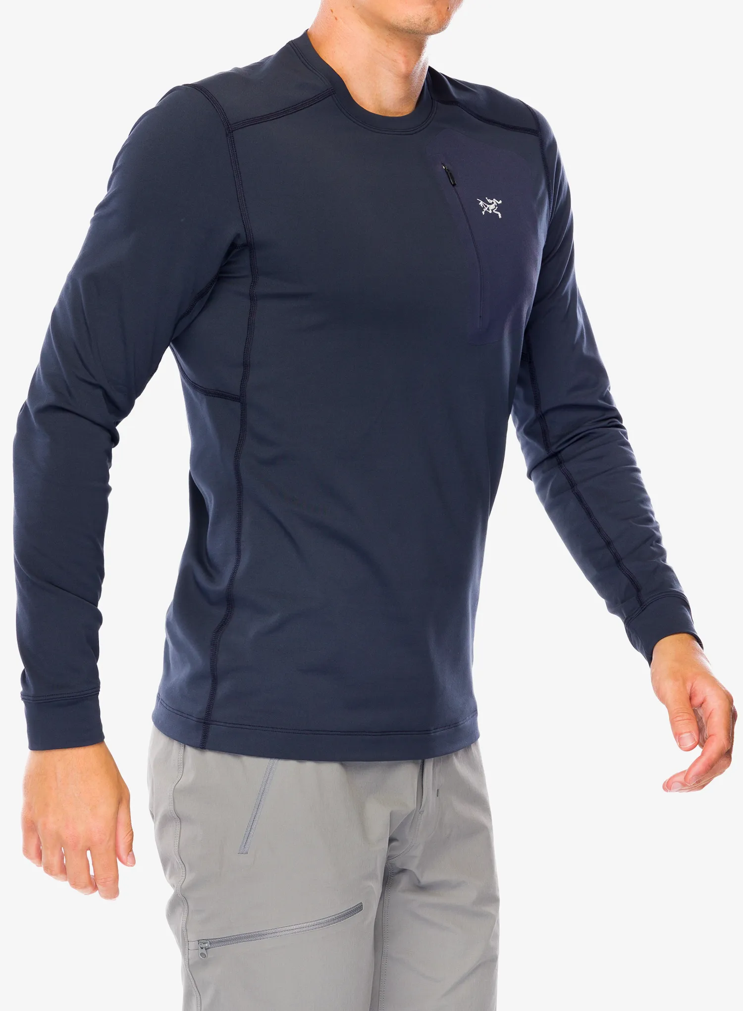 Термокофта Arcteryx Rho LT Crew Neck - black sapphire