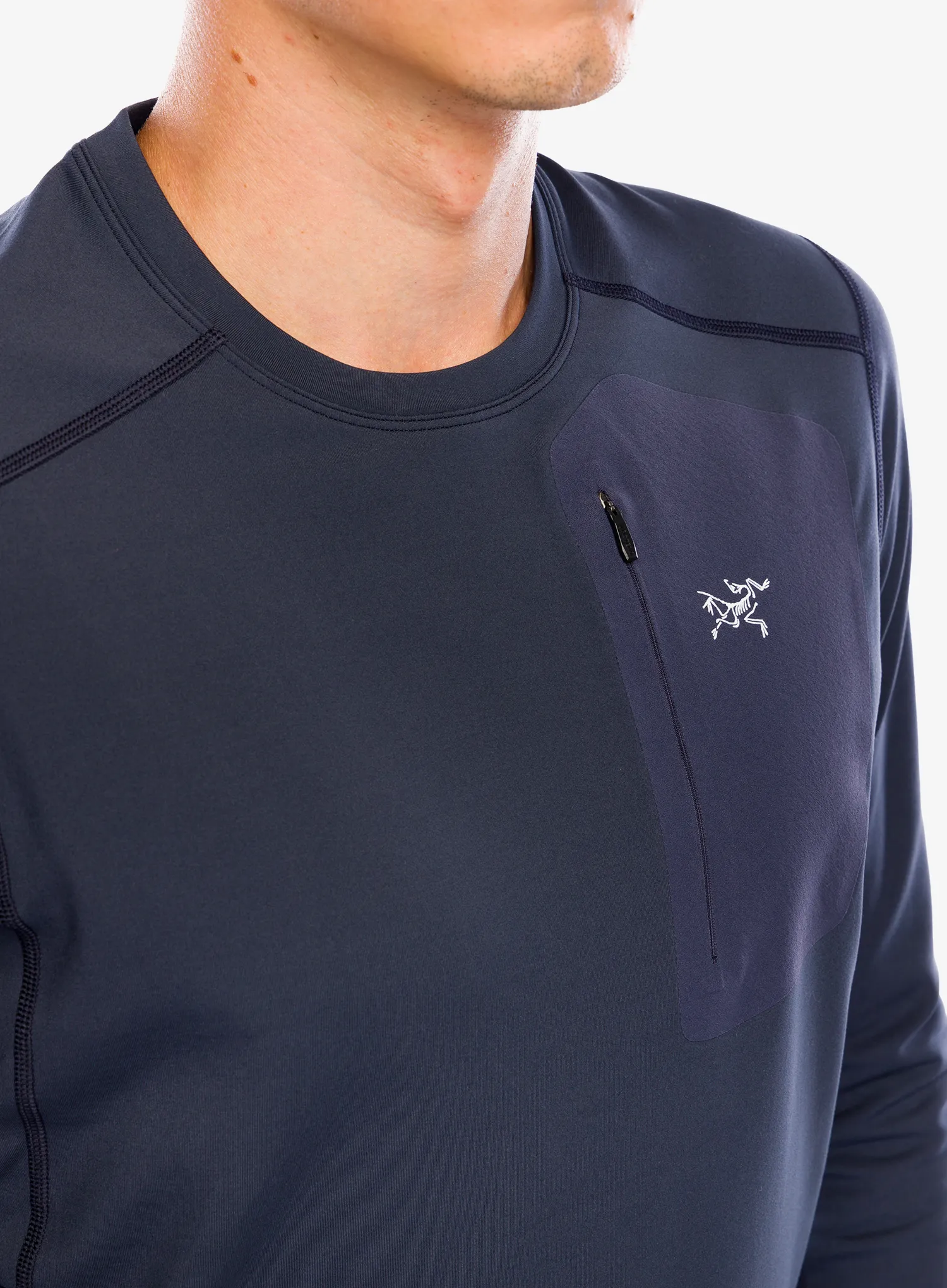 Термокофта Arcteryx Rho LT Crew Neck - black sapphire