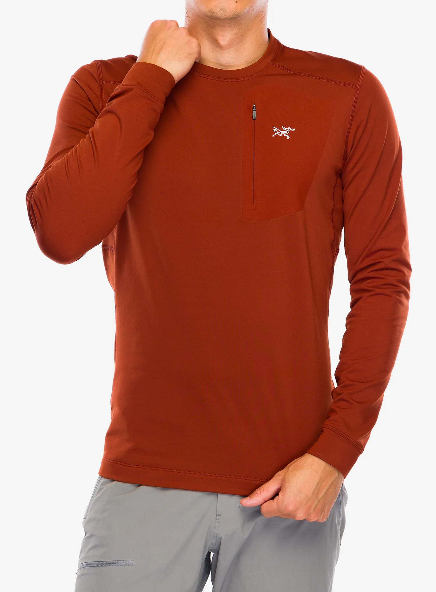 Термокофта Arcteryx Rho LT Crew Neck - sequoia