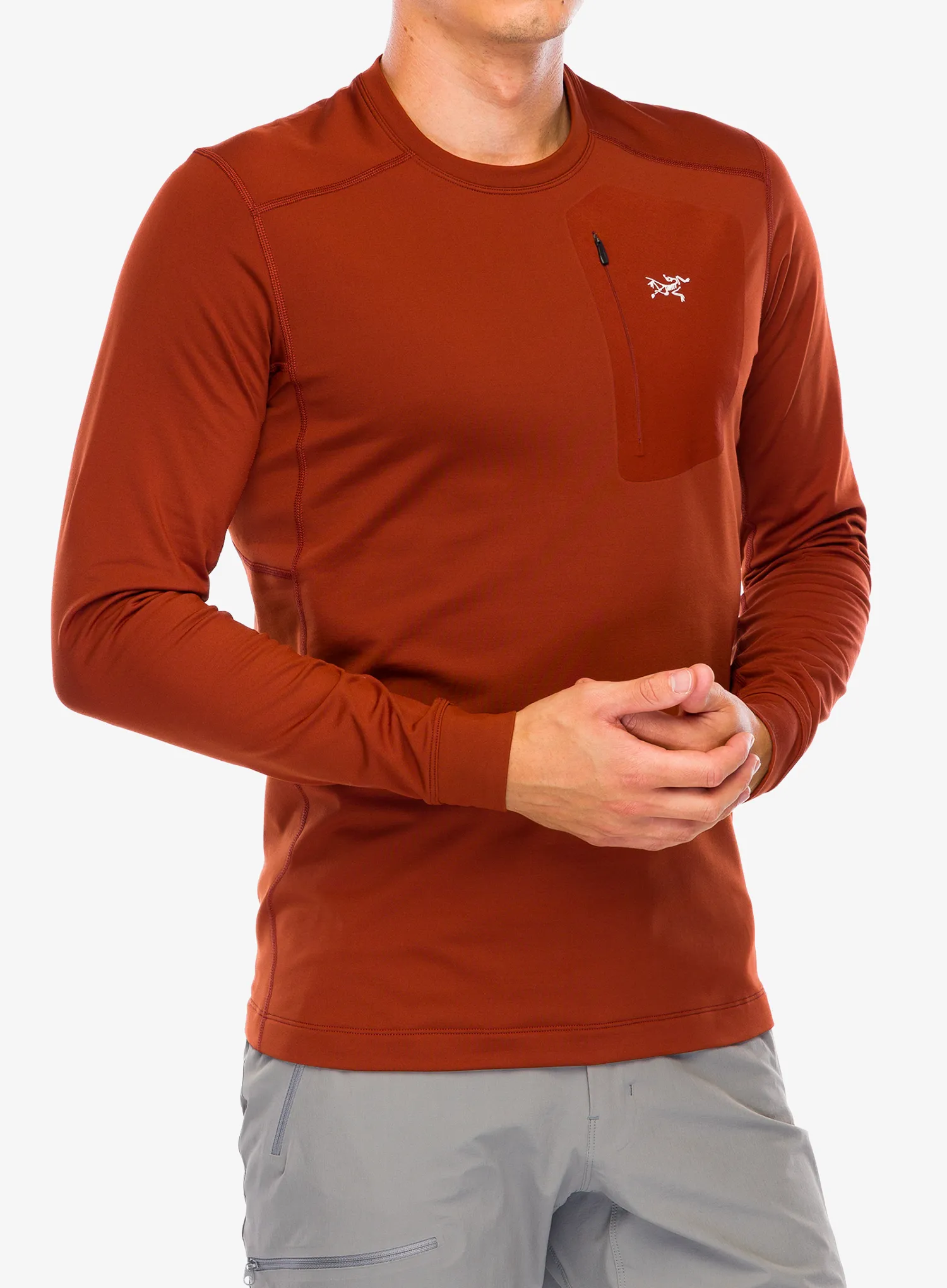 Термокофта Arcteryx Rho LT Crew Neck - sequoia