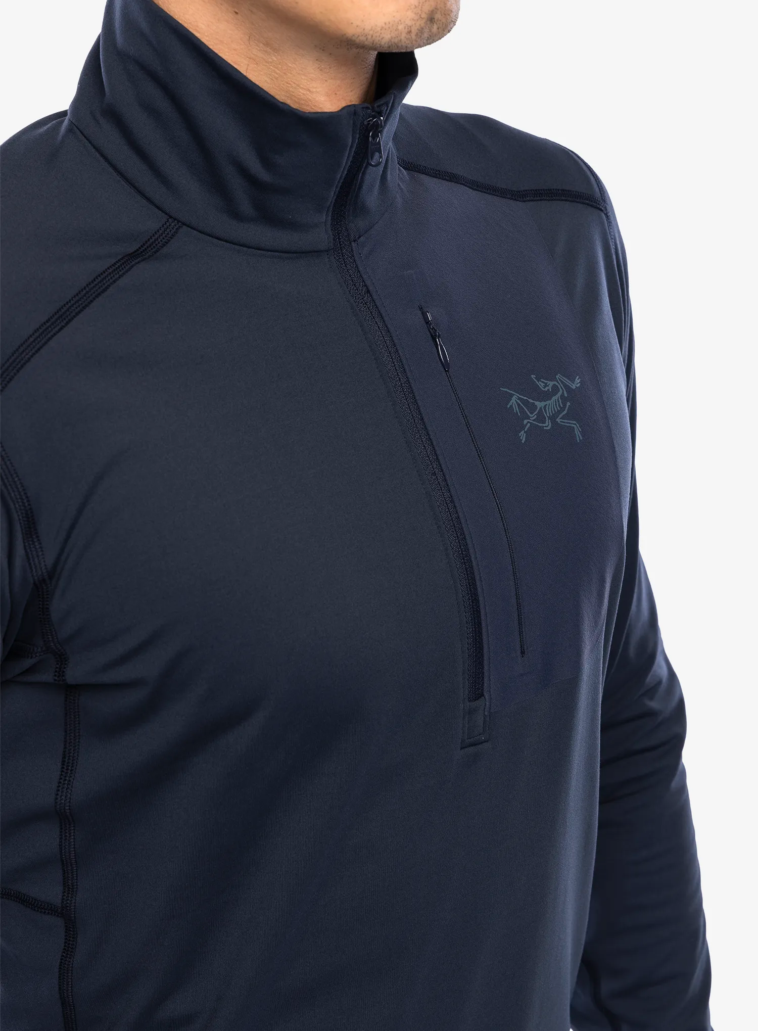 Термокофта Arcteryx Rho LT Zip Neck - black sapphire