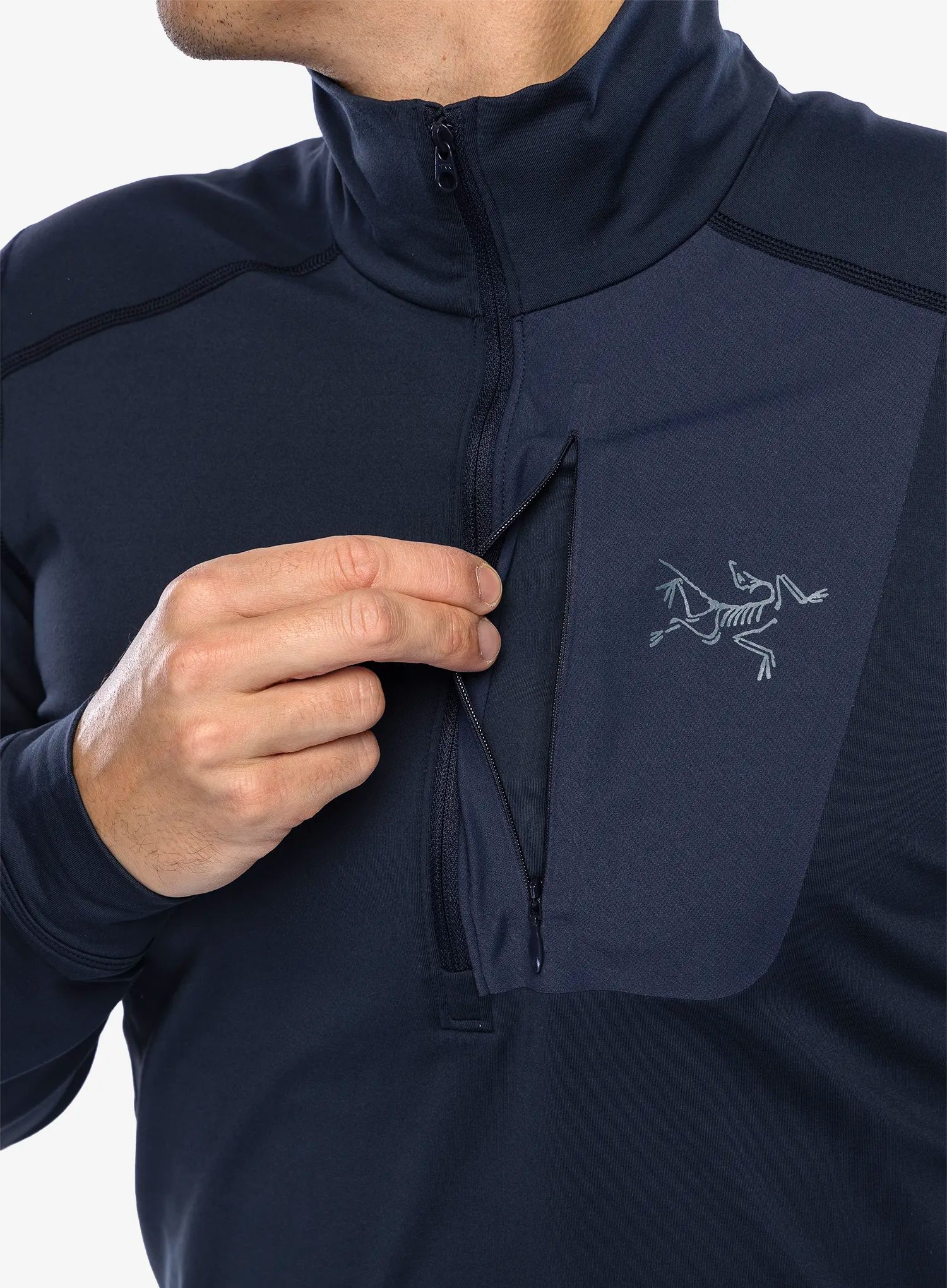Термокофта Arcteryx Rho LT Zip Neck - black sapphire