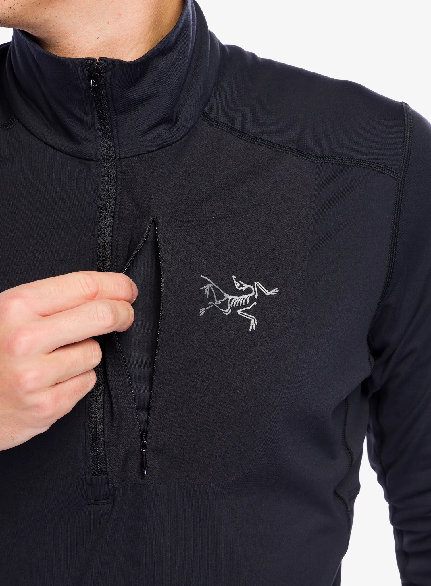 Термокофта Arcteryx Rho LT Zip Neck - blk