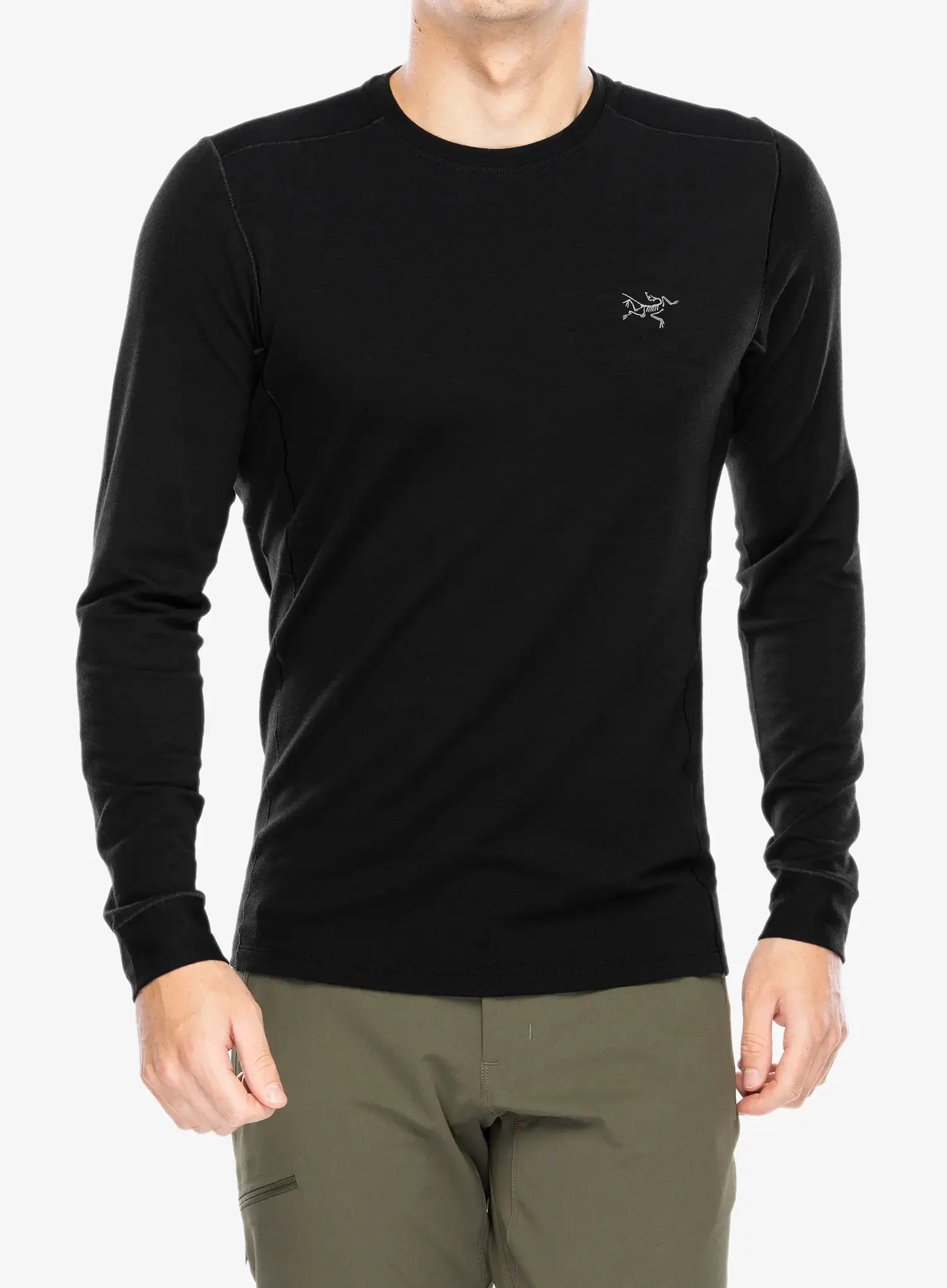 Термокофта Arcteryx Rho Merino Wool Crew Neck LS - black