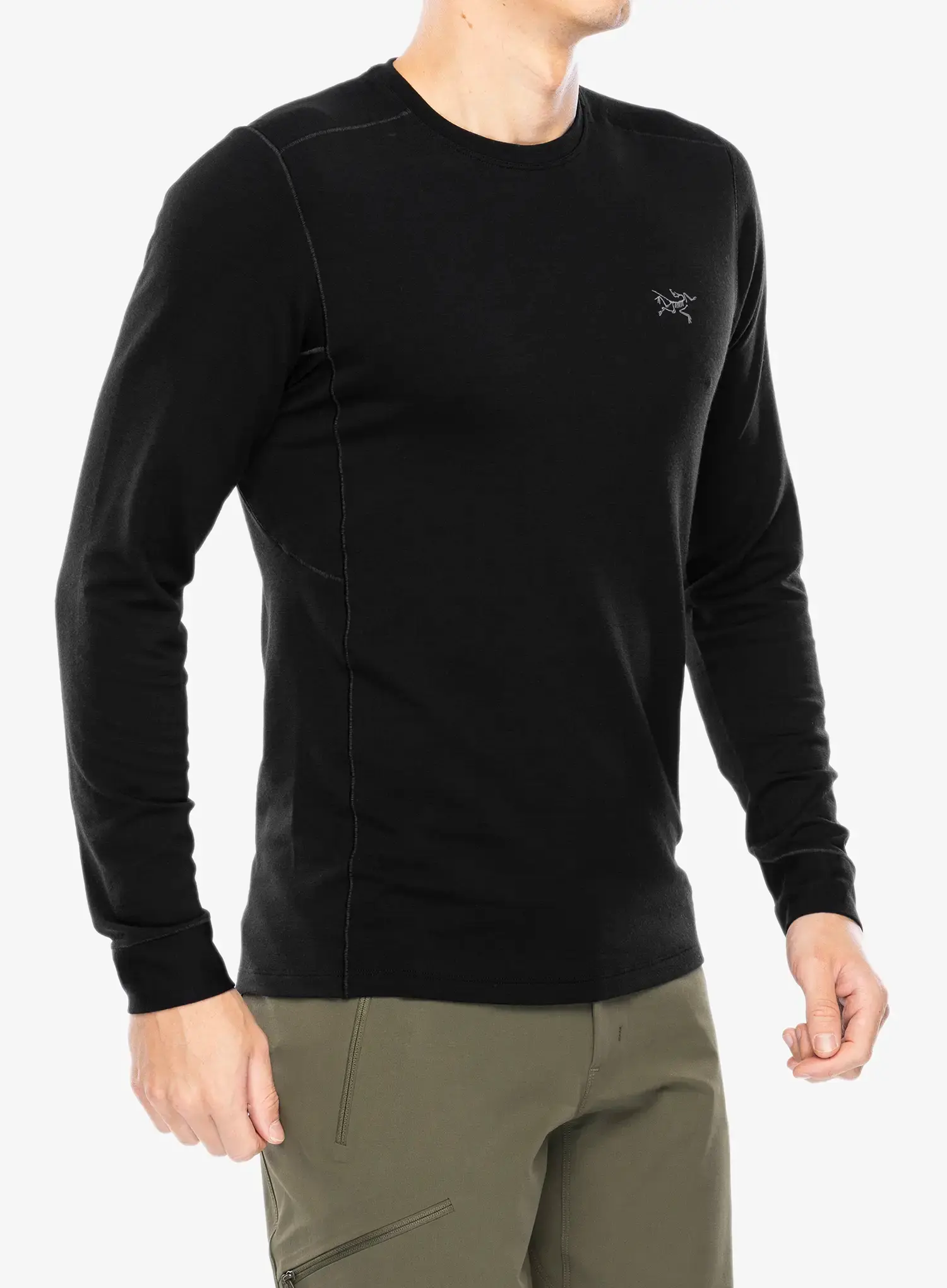 Термокофта Arcteryx Rho Merino Wool Crew Neck LS - black