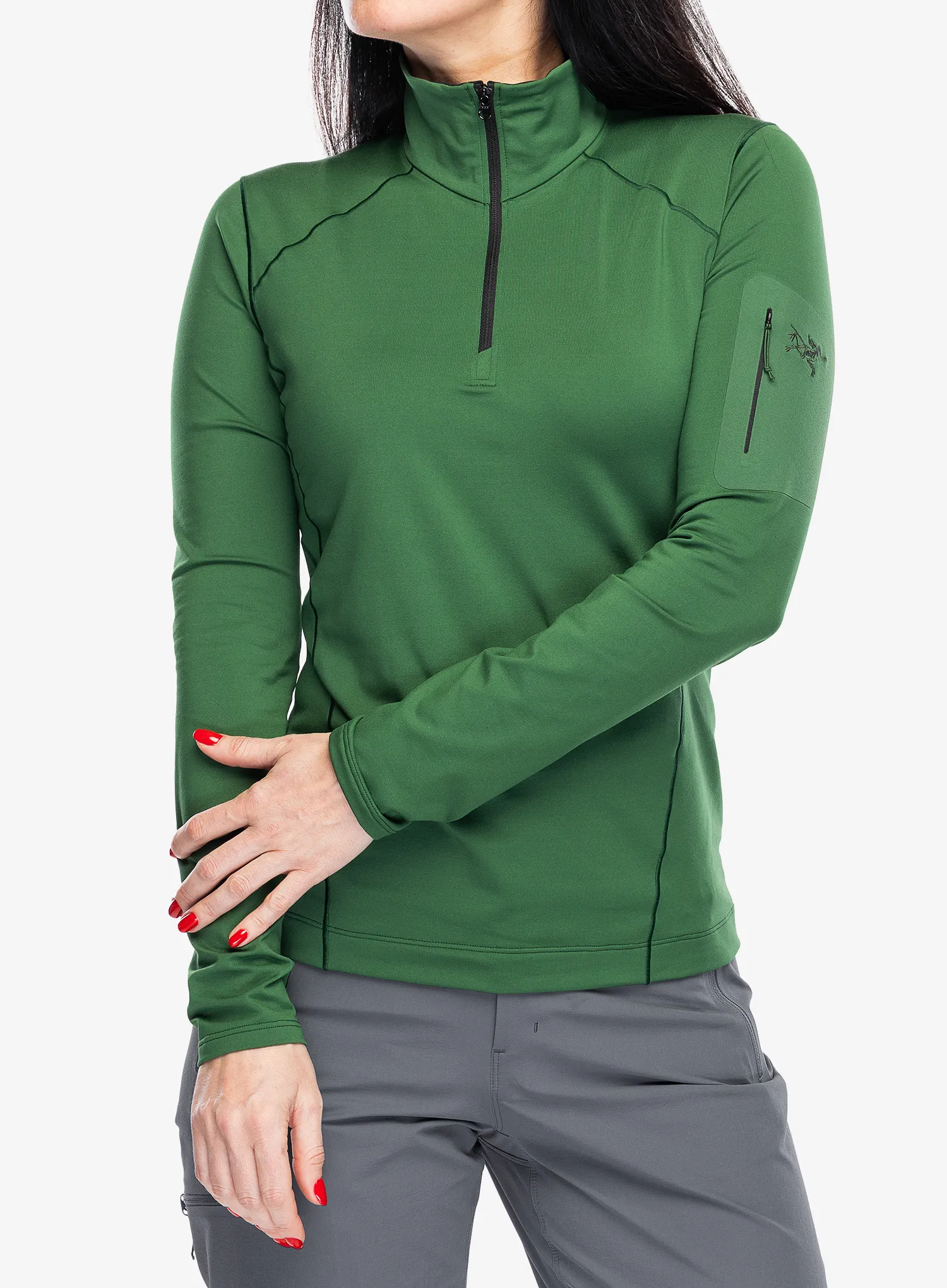 Термокофта жіноча Arcteryx Rho Zip Neck - eden