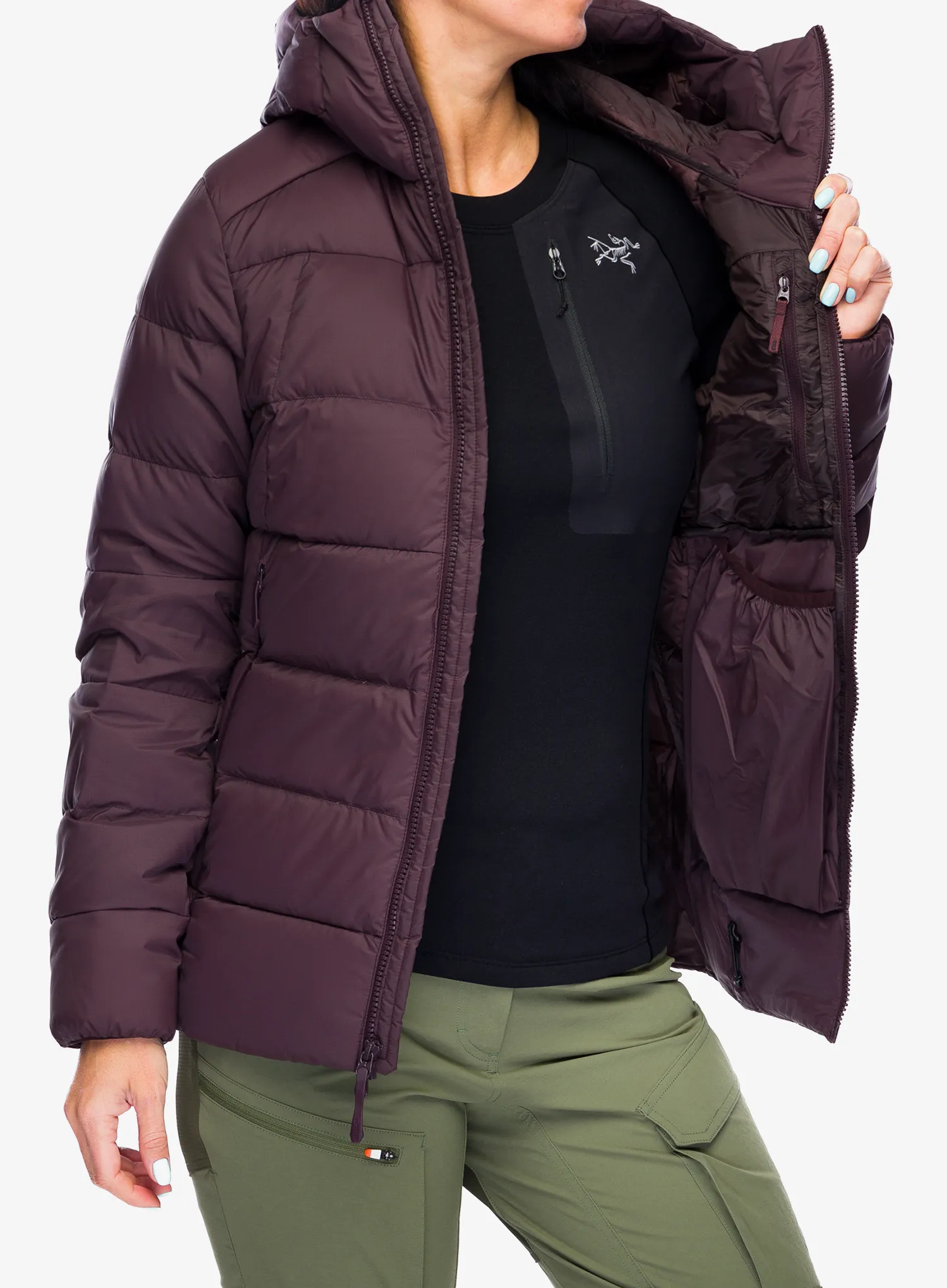 Пуховик жіноча Arcteryx Thorium Hoody - phantasm