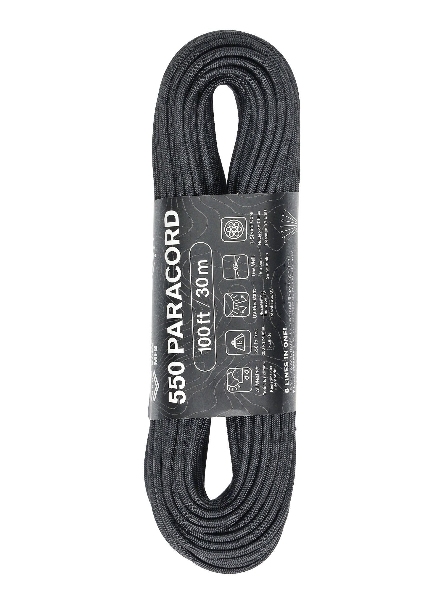 Репшнур Atwood Rope MFG 550 Paracord 30 m - black