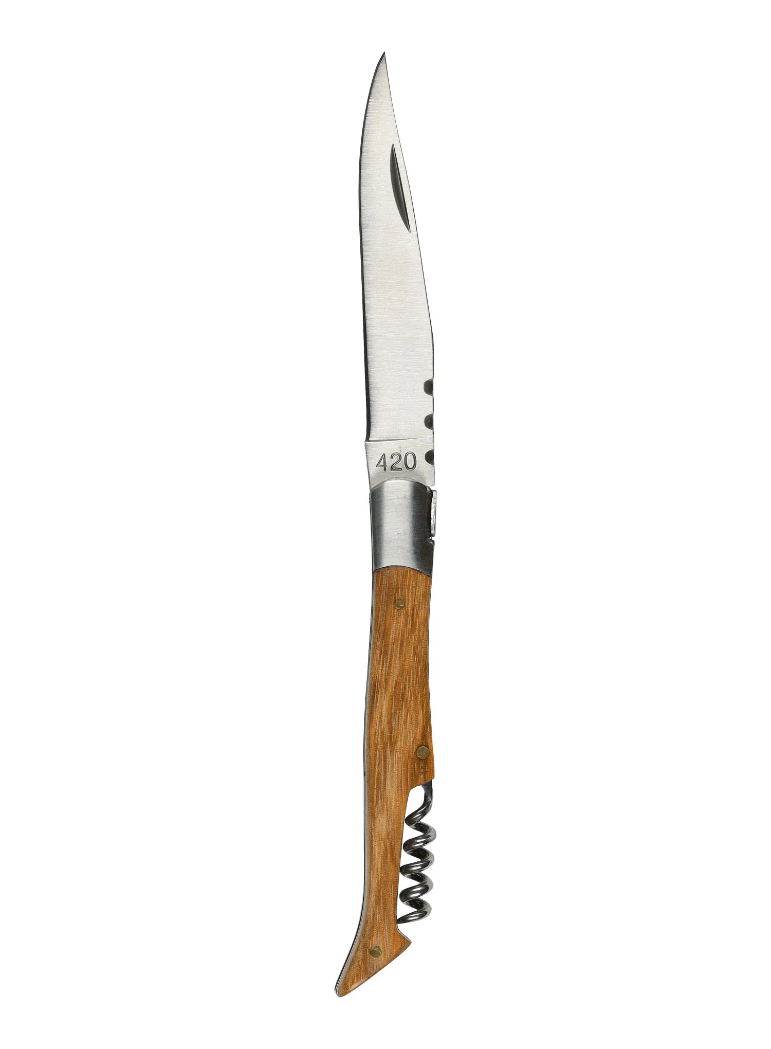 Ніж туристичний складний Baladeo Tradition 12 cm - zebrano/kork