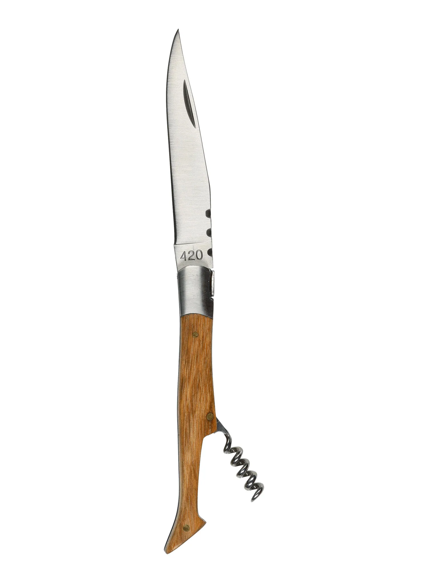 Ніж туристичний складний Baladeo Tradition 12 cm - zebrano/kork