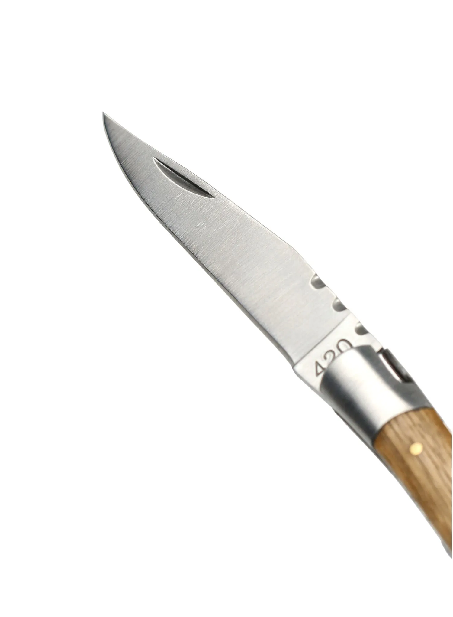 Ніж туристичний складний Baladeo Tradition 12 cm - zebrano/kork