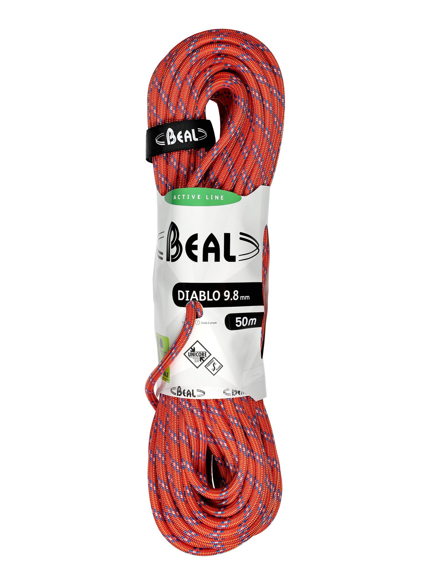 Мотузка для альпінізму Beal Diablo 9,8 mm 50 m Unicore - red