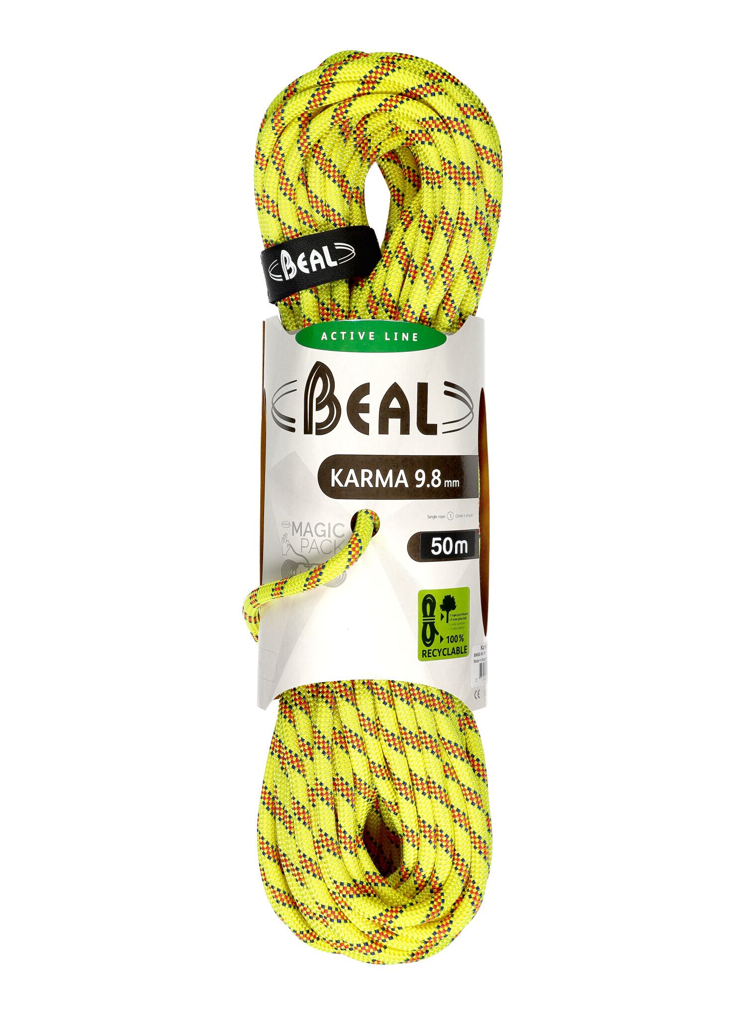 Мотузка для альпінізму Beal Karma 9,8 mm 50 m - yellow